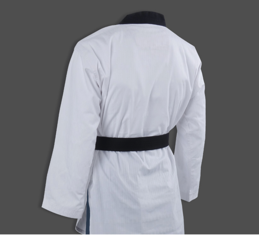Elevate Your Practice with KPNP Women's 'Poomsae' Taekwondo Uniform – Dan Grade in White/Black Elevate Your Practice with KPNP Women's 'Poomsae' Taekwondo Uniform – Dan Grade in White/Black
