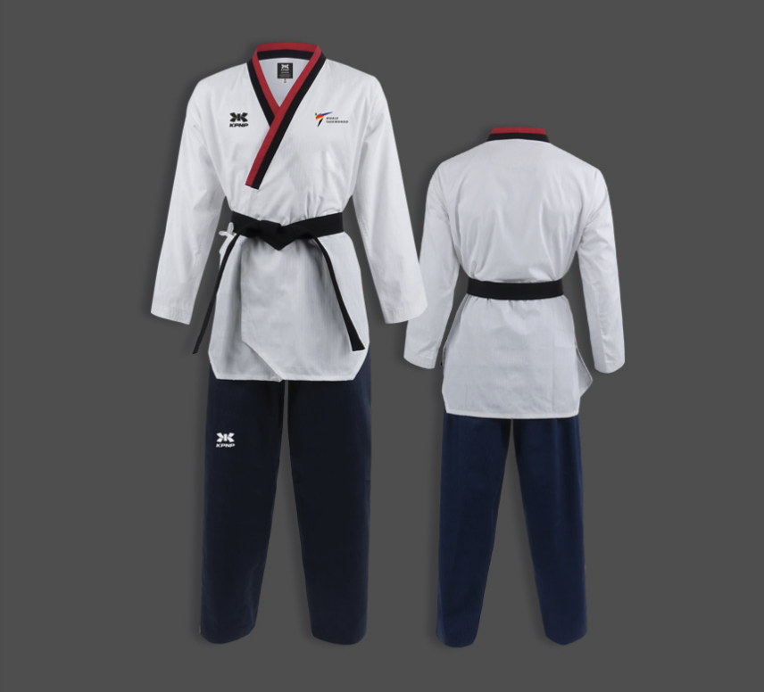 KPNP 'Poomsae' Taekwondo Dobok Uniform | Poom - Men - White/Blue KPNP 'Poomsae' Taekwondo Dobok Uniform | Poom - Men - White/Blue