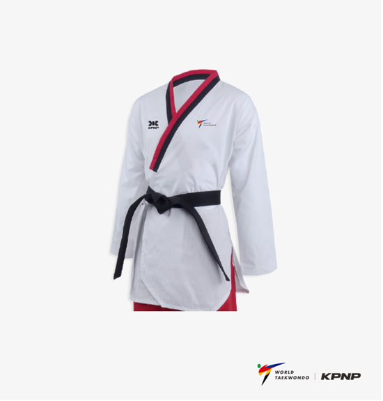 KPNP 'Poomsae' Women's Taekwondo Dobok Uniform (White/Red) | World Taekwondo Approved KPNP 'Poomsae' Women's Taekwondo Dobok Uniform (White/Red) | World Taekwondo Approved