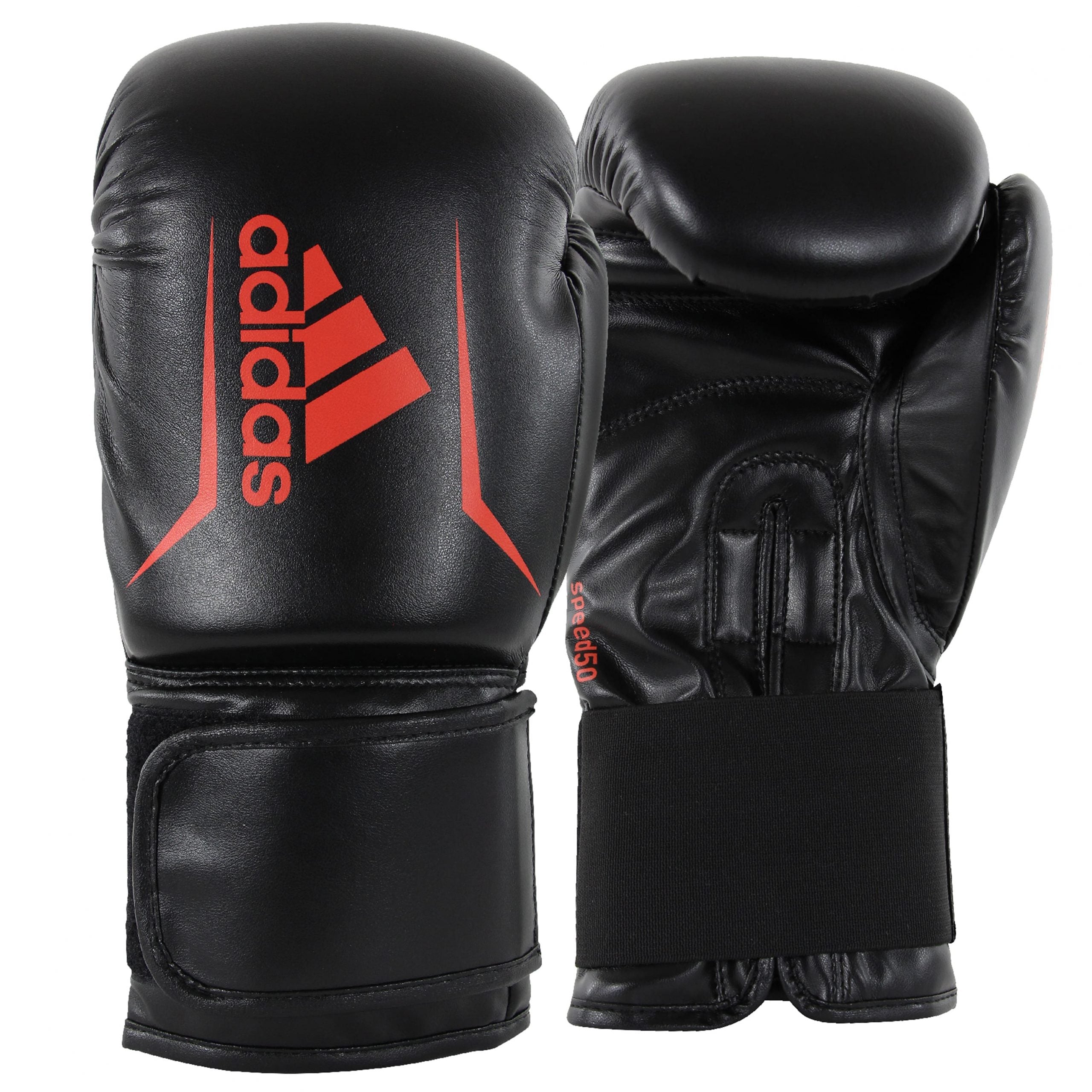 Adidas 'Speed 50 - FLX 3.0' Boxing Gloves - Black/Solar Red Adidas 'Speed 50 - FLX 3.0' Boxing Gloves - Black/Solar Red