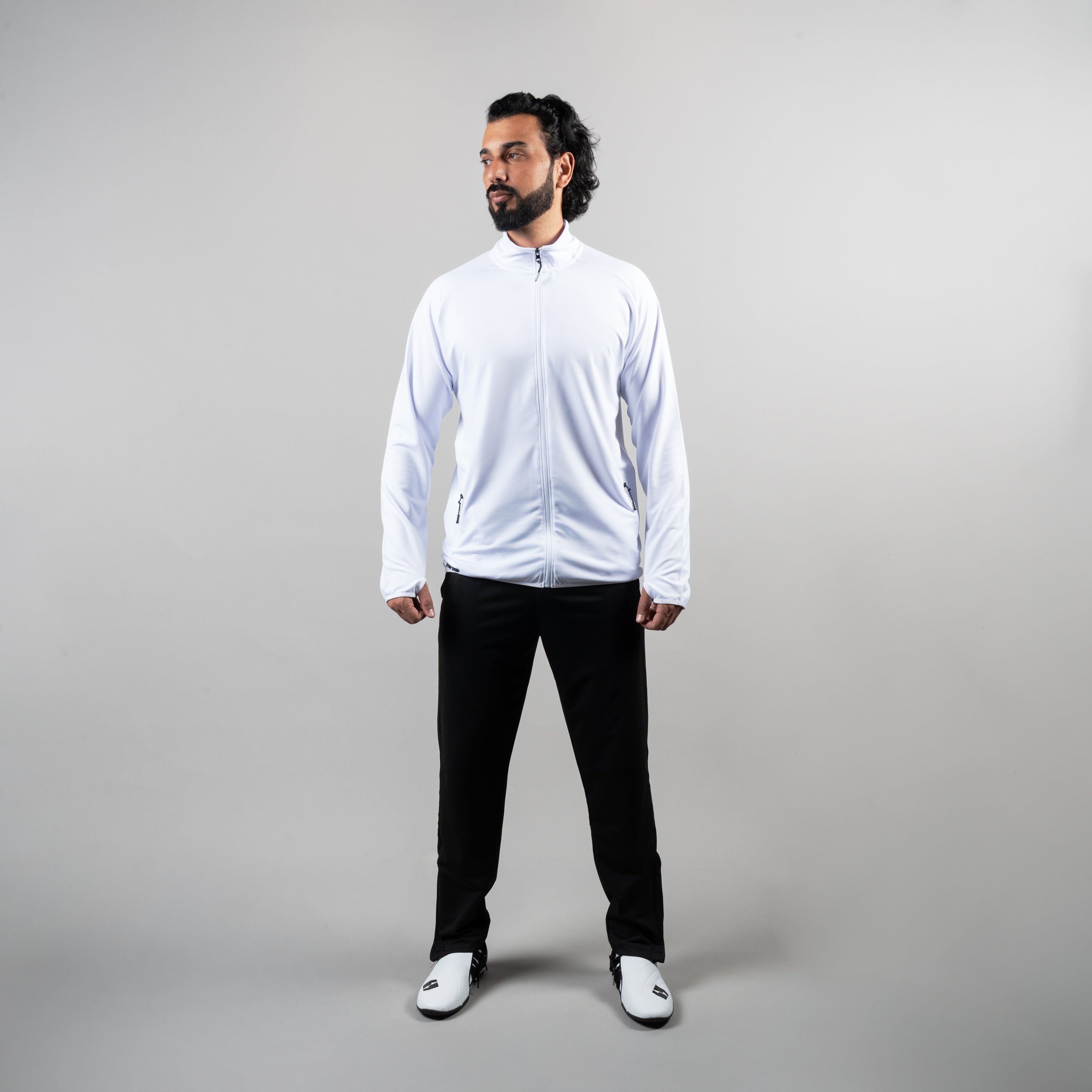 FlexFit' Apparel TrackSuit white/ Black