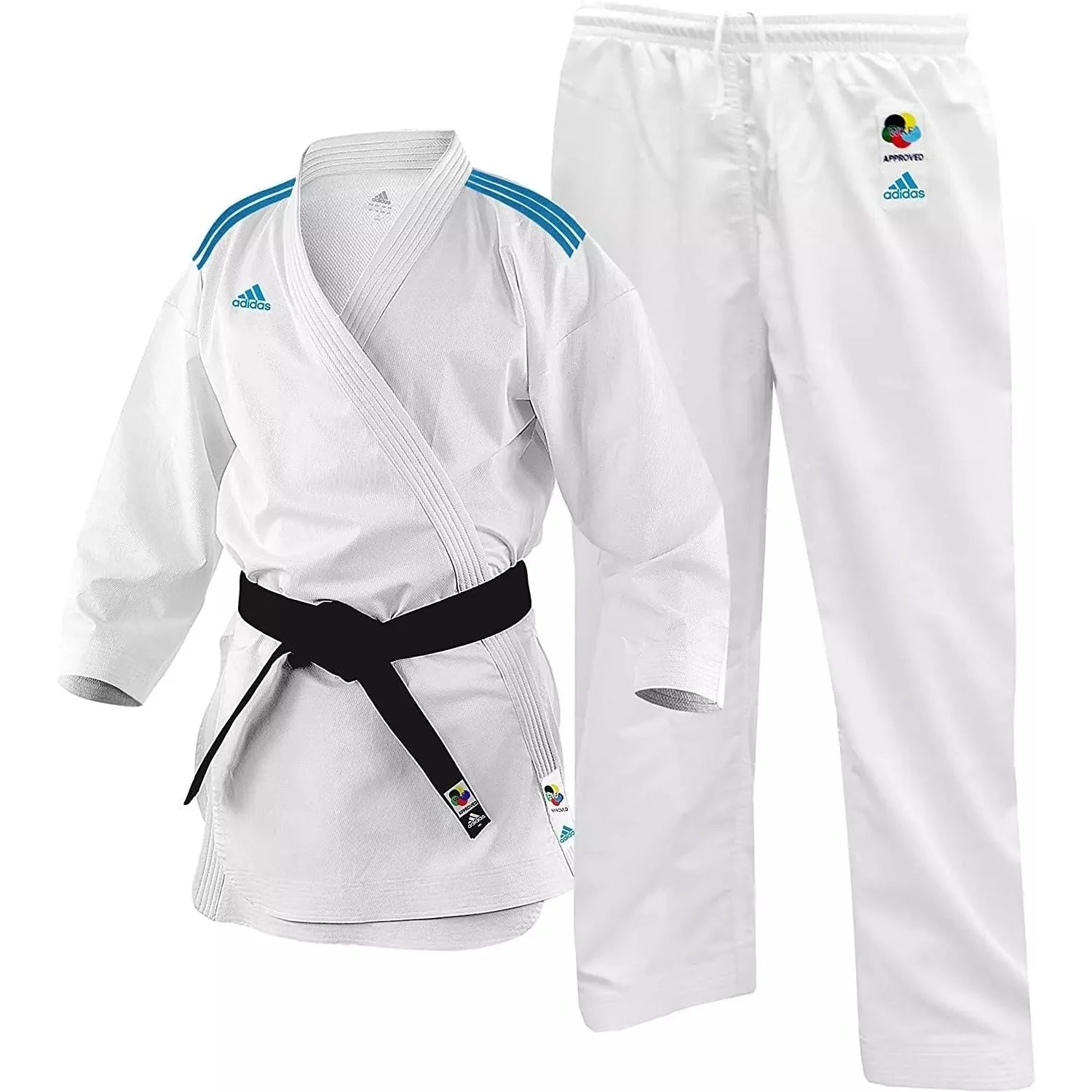 Adidas 'Adi-ZERO' Karate Gi Uniform | Kumite - White/Blue Adidas 'Adi-ZERO' Karate Gi Uniform | Kumite - White/Blue