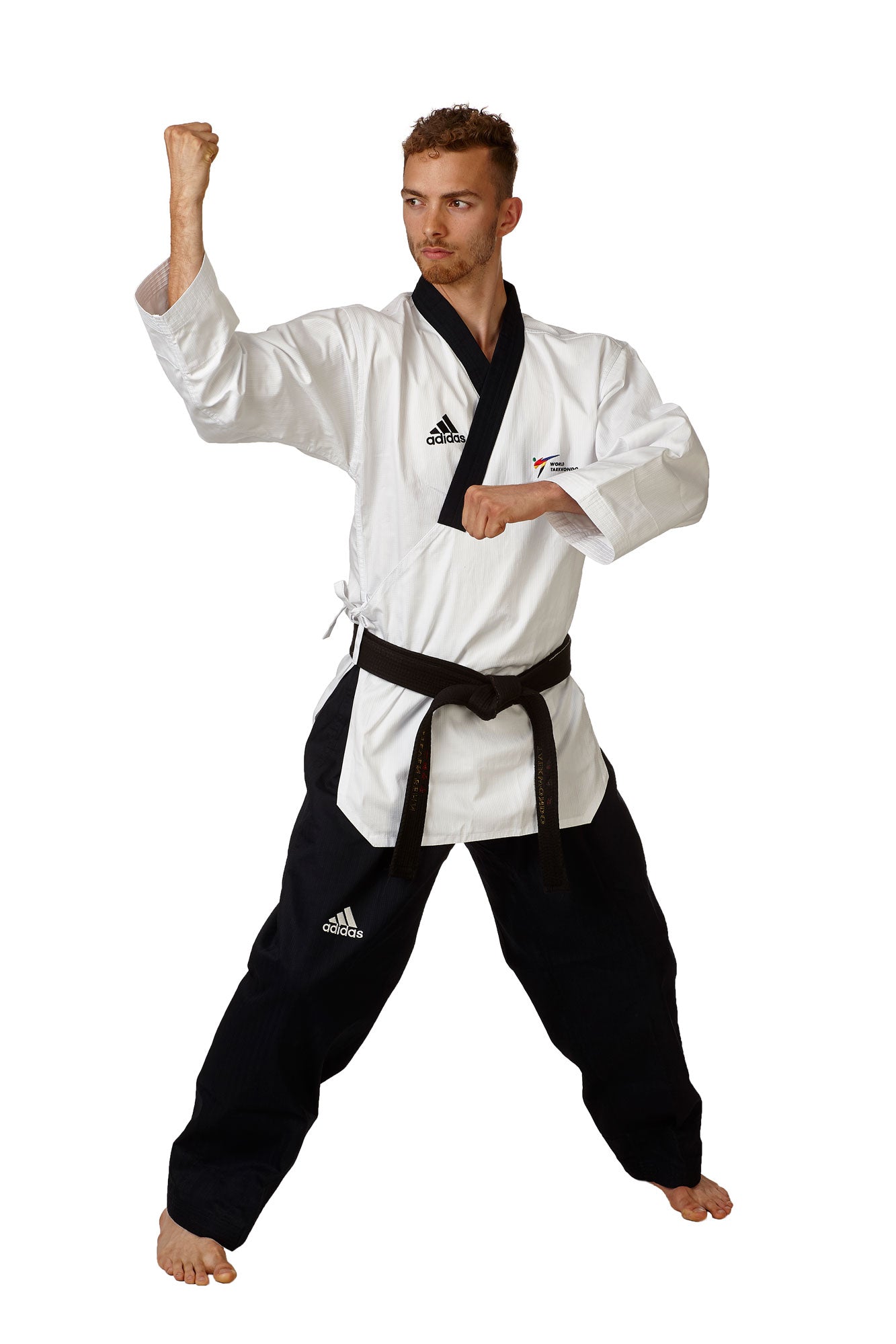 Adidas 'Poomsae' Taekwondo Dobok Uniform | Dan - Men - White/Black Adidas 'Poomsae' Taekwondo Dobok Uniform | Dan - Men - White/Black