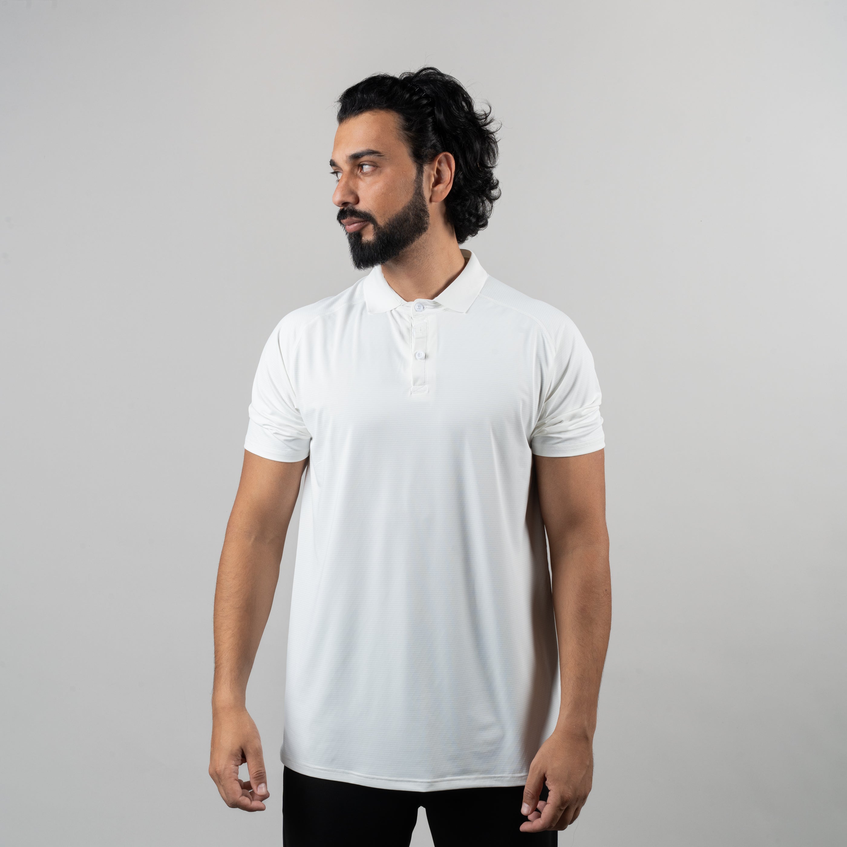 FlexFit' APP Polo T-Shirt White