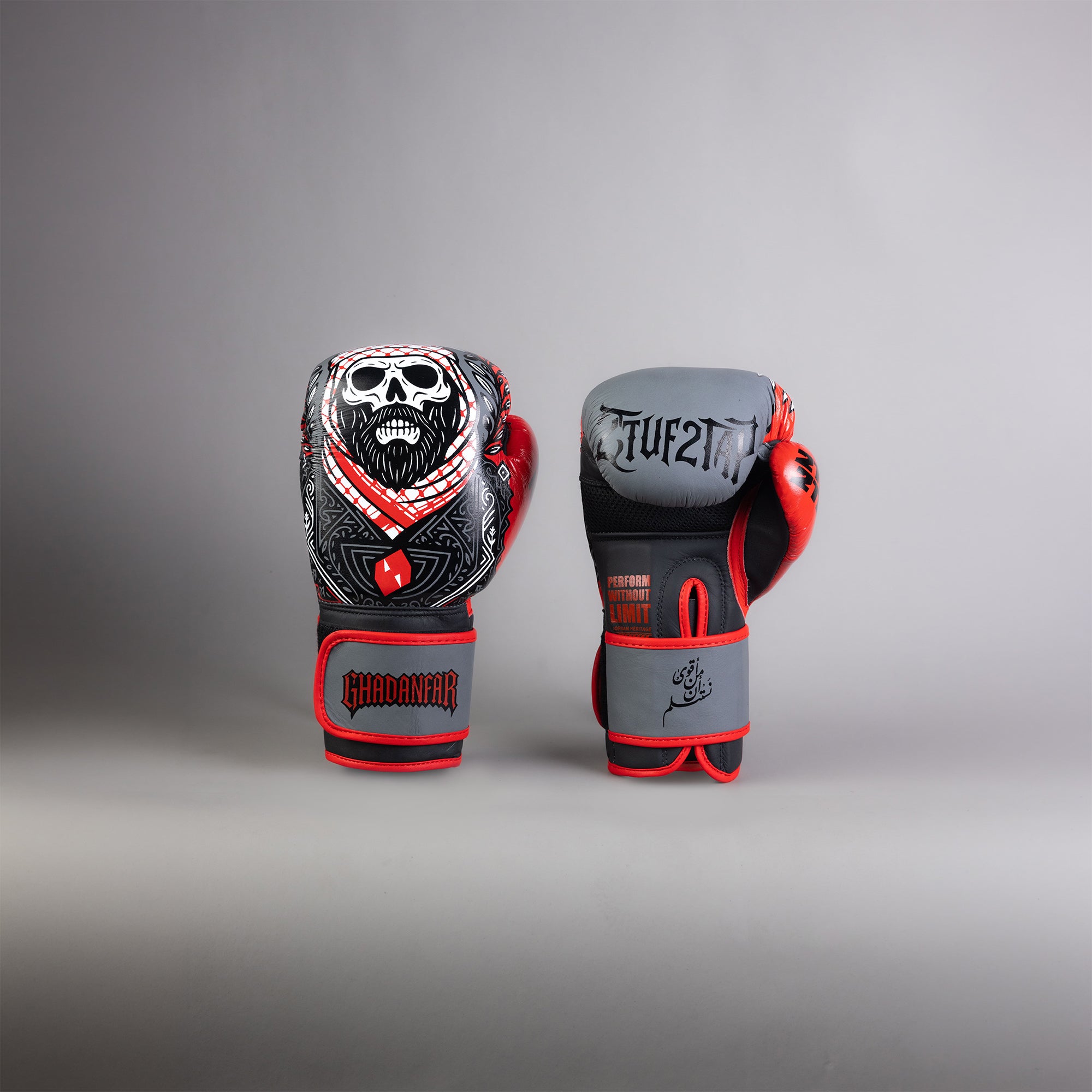 Gadanfar' BOX Glove Black Grey Red