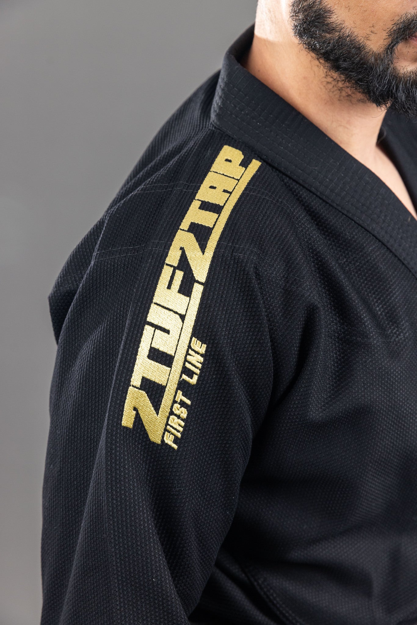 FirstLine' BJJ Uniform Black Gold FirstLine' BJJ Uniform Black Gold