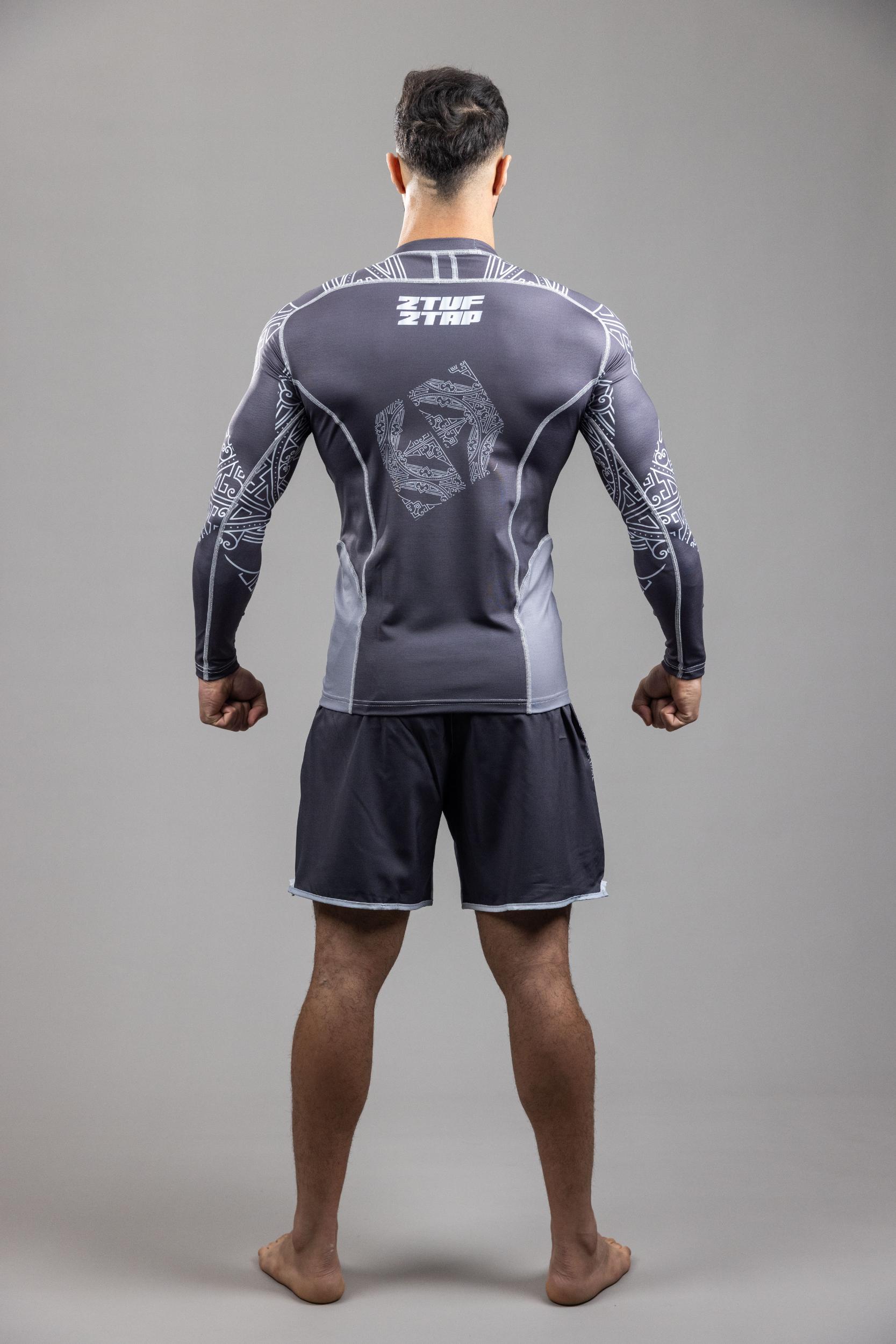 Granada Shield' MMA RashGuardLS Top Black Silver Granada Shield' MMA RashGuardLS Top Black Silver
