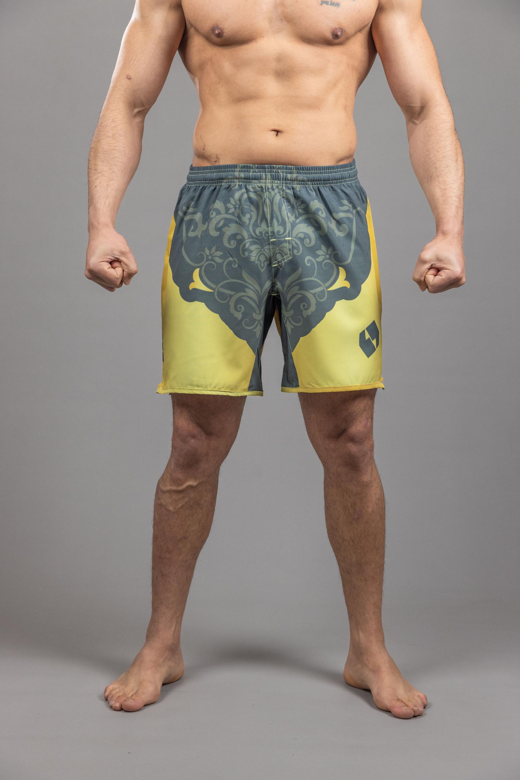 Throne Breaker' MMA Short Black Yellow Throne Breaker' MMA Short Black Yellow