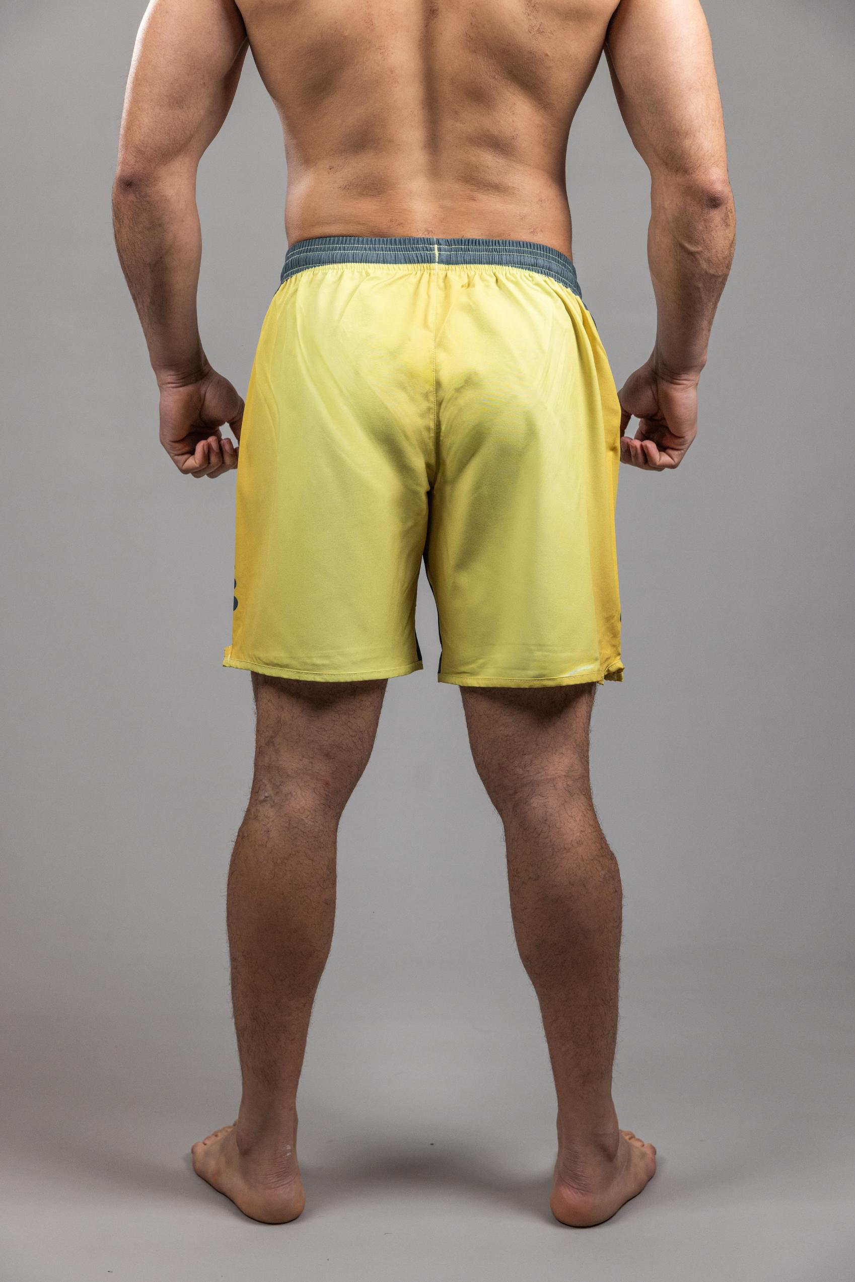Throne Breaker' MMA Short Black Yellow Throne Breaker' MMA Short Black Yellow