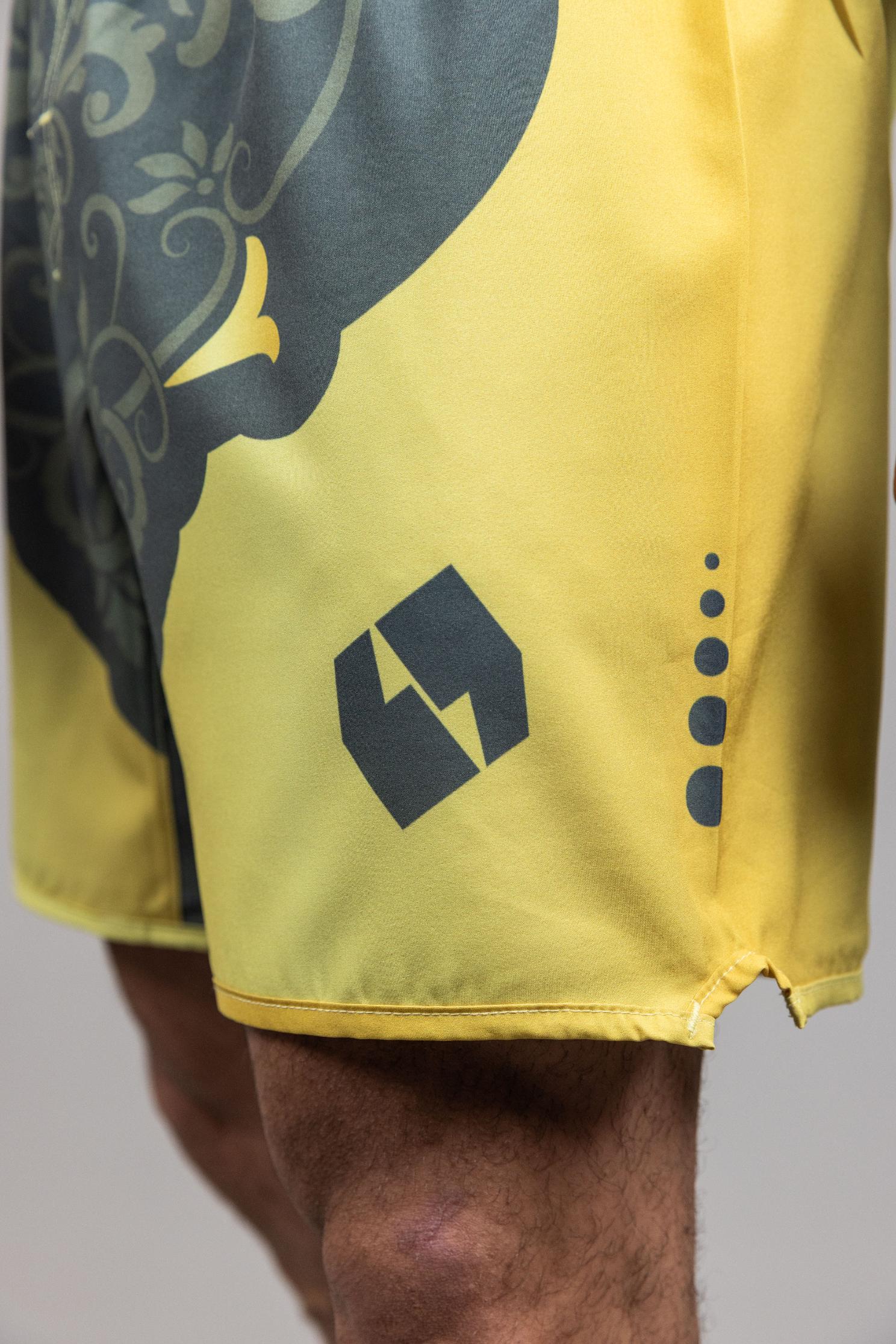 Throne Breaker' MMA Short Black Yellow Throne Breaker' MMA Short Black Yellow