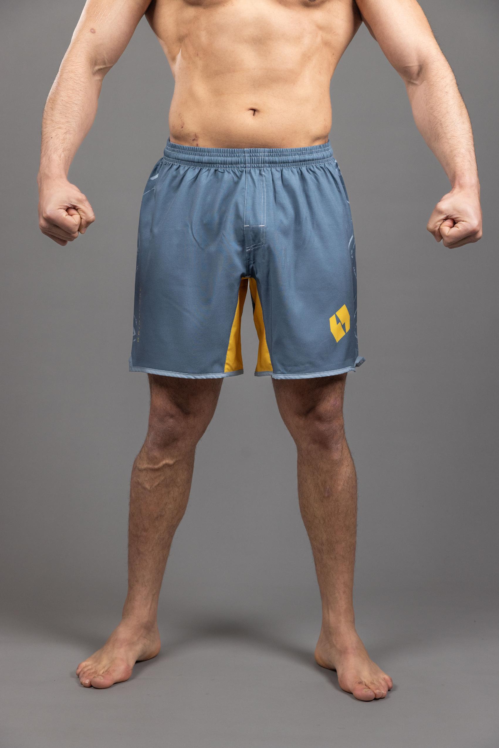 GrindCore' MMA Short Grey Yellow GrindCore' MMA Short Grey Yellow