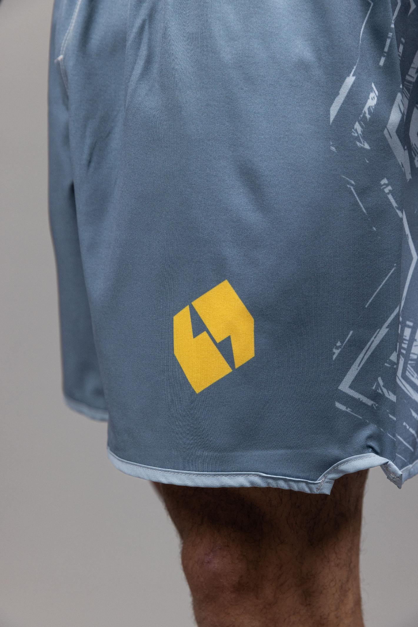 GrindCore' MMA Short Grey Yellow GrindCore' MMA Short Grey Yellow