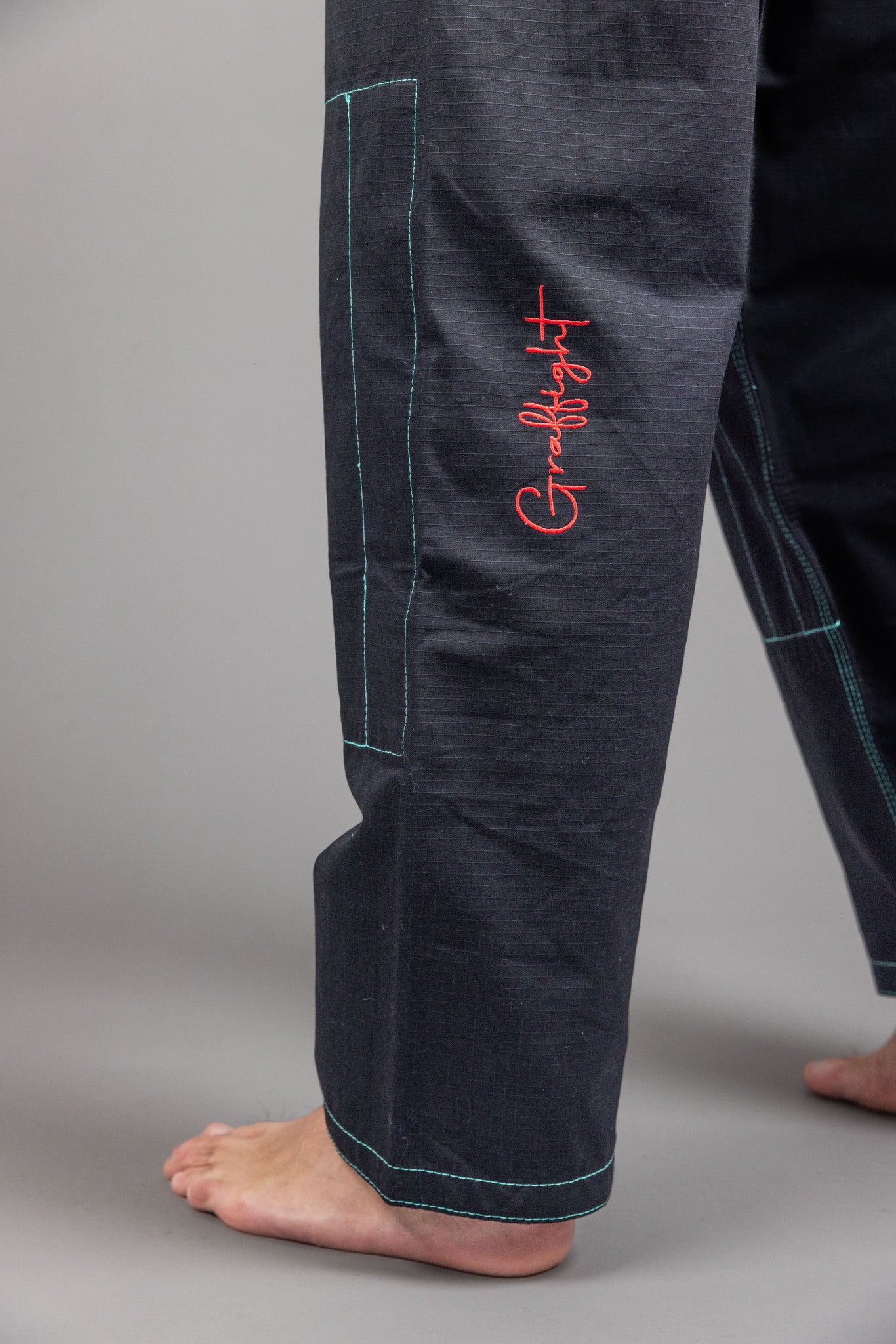 GRAFFIGHT' BJJ Uniform Black Green GRAFFIGHT' BJJ Uniform Black Green