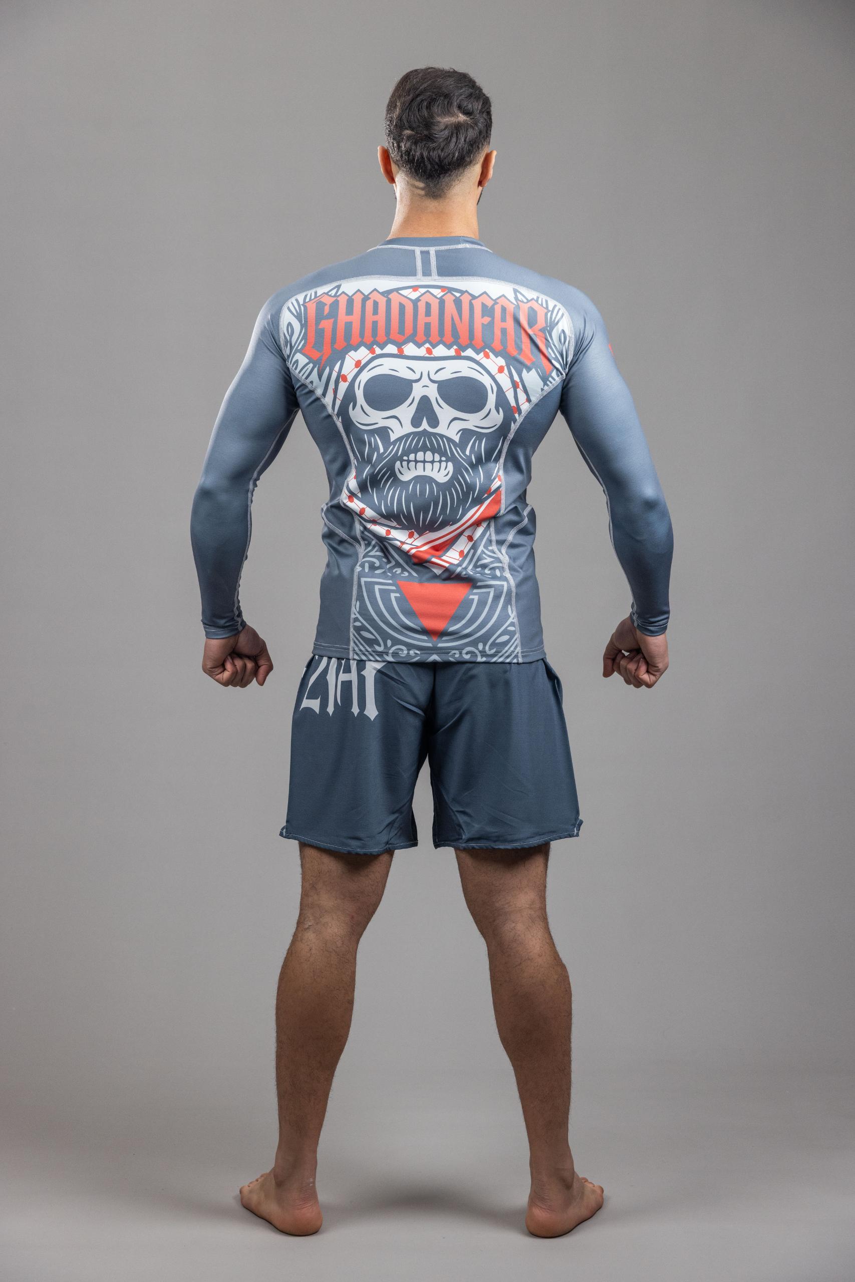 Ghadanfar' MMA RashGuard Black Grey Ghadanfar' MMA RashGuard Black Grey