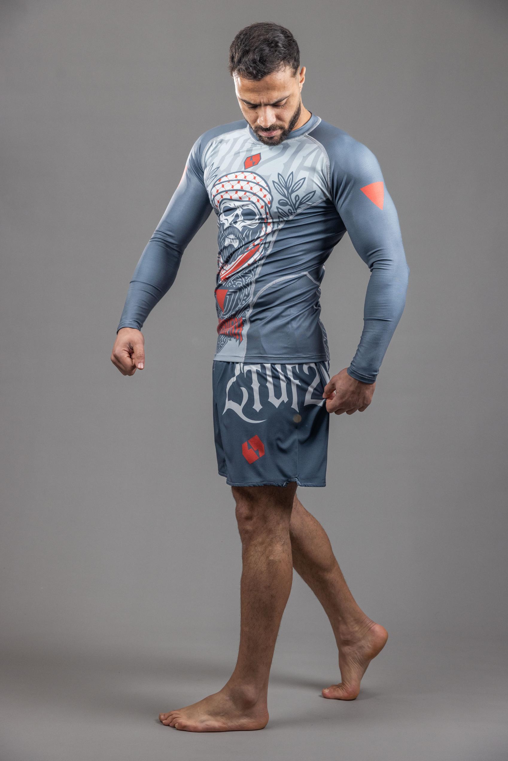 Ghadanfar' MMA RashGuard Black Grey Ghadanfar' MMA RashGuard Black Grey