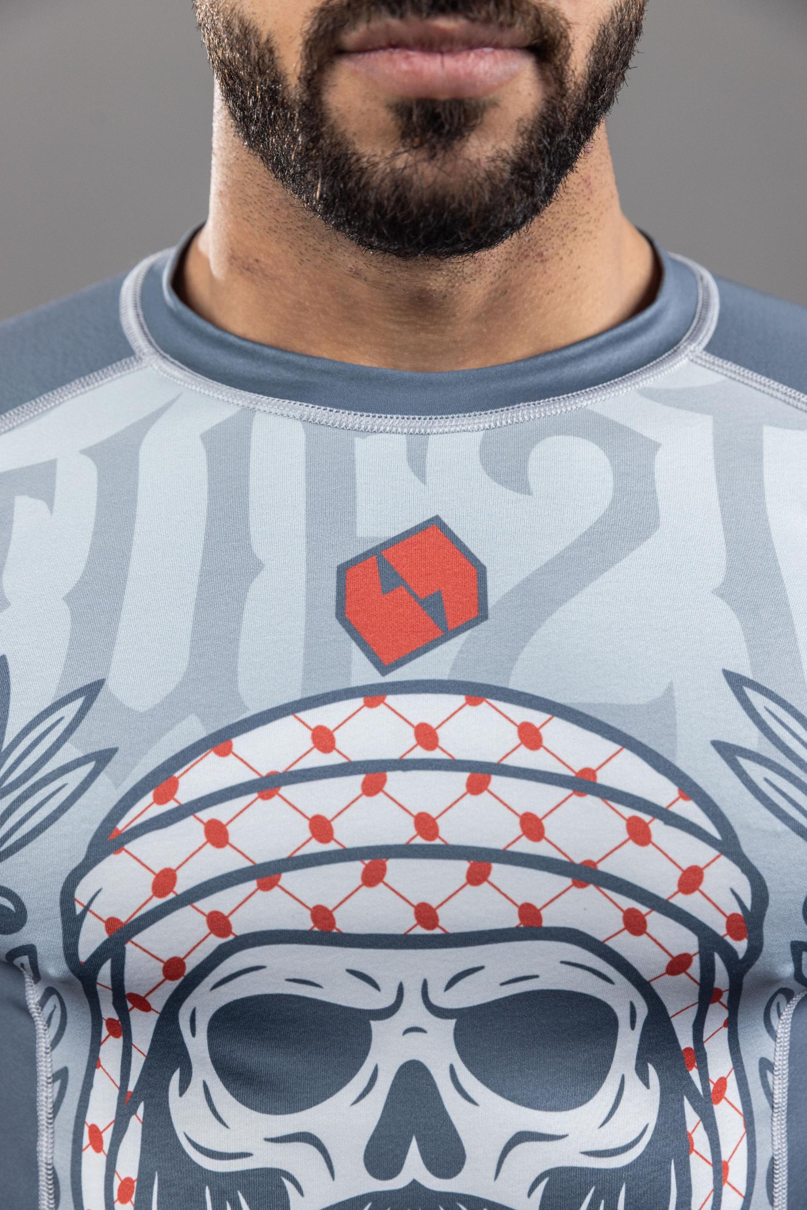 Ghadanfar' MMA RashGuard Black Grey Ghadanfar' MMA RashGuard Black Grey