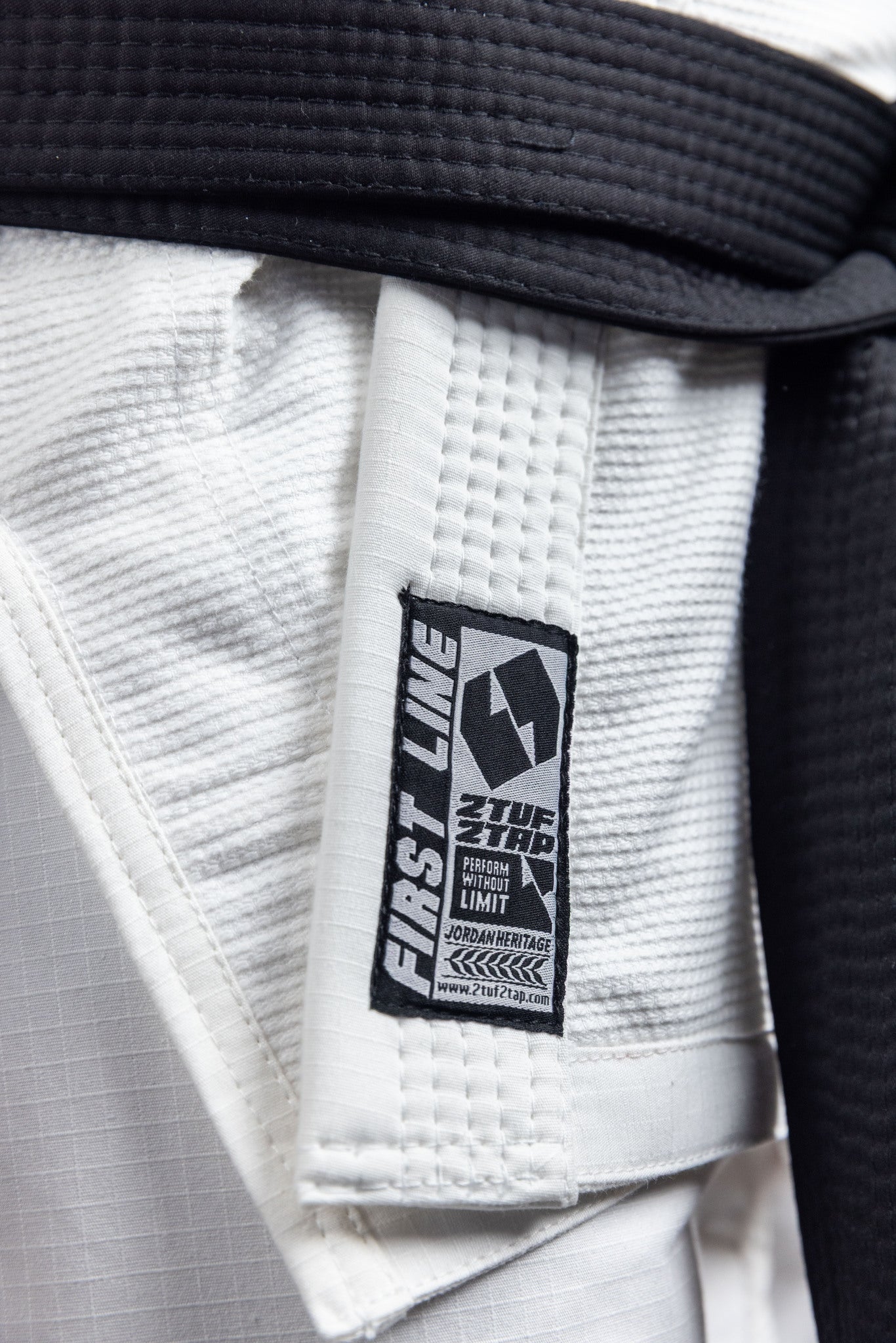 FirstLine' BJJ Uniform White Black FirstLine' BJJ Uniform White Black