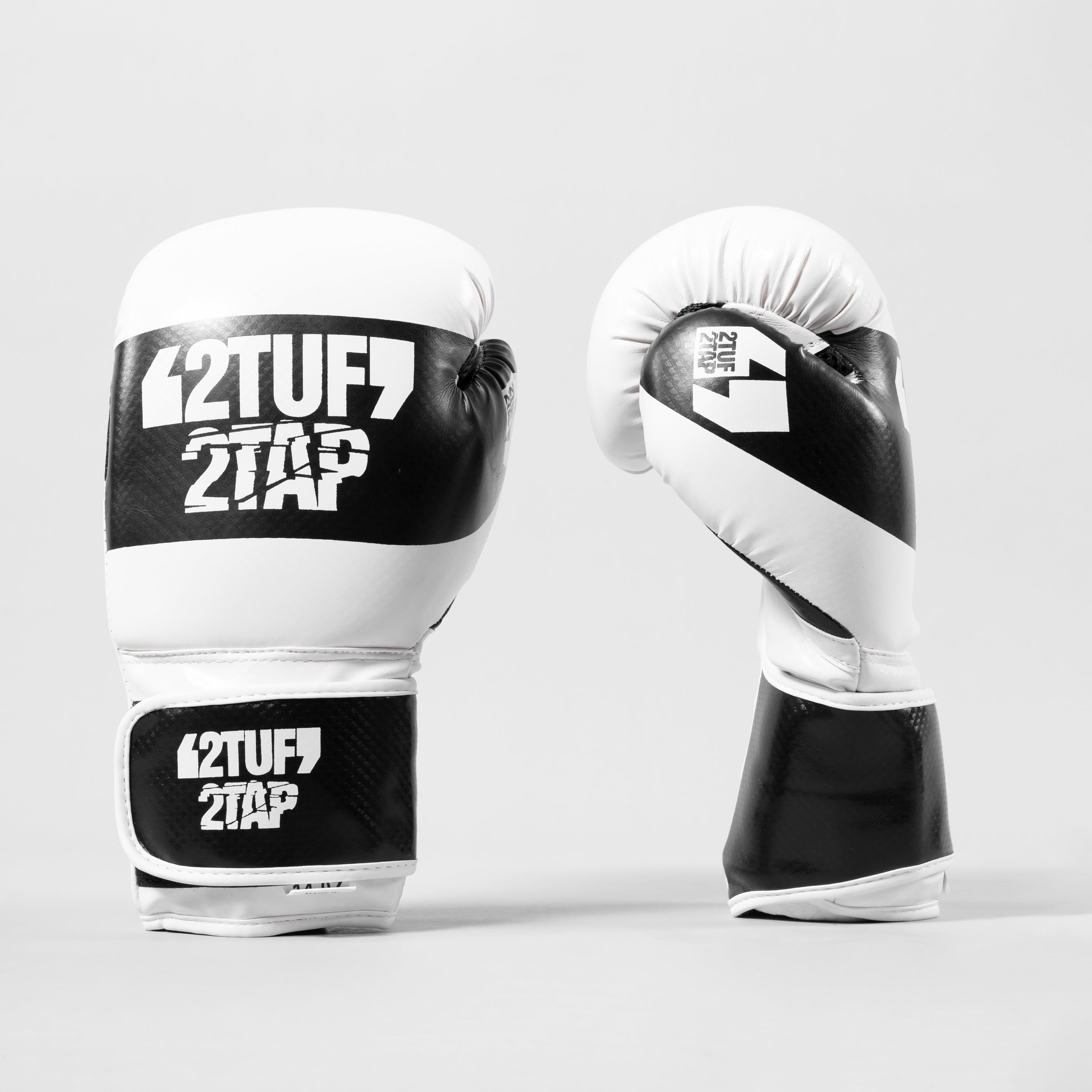'Resolve' Boxing Gloves - White/Black 2TUF2TAP