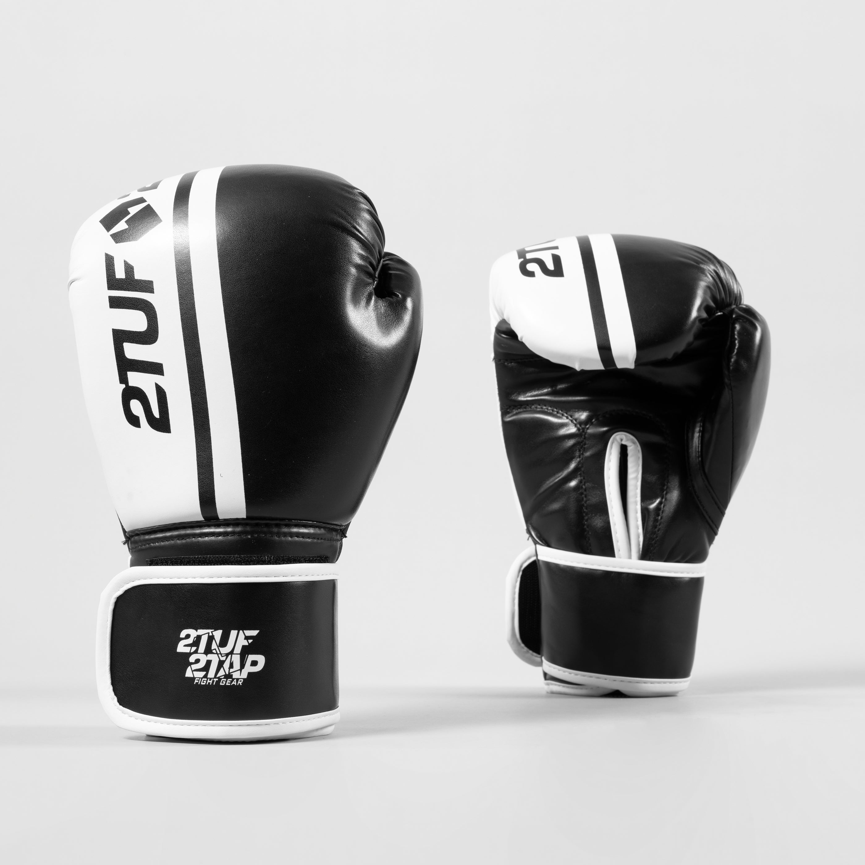 'Hit' Boxing Gloves - Black/White 2TUF2TAP
