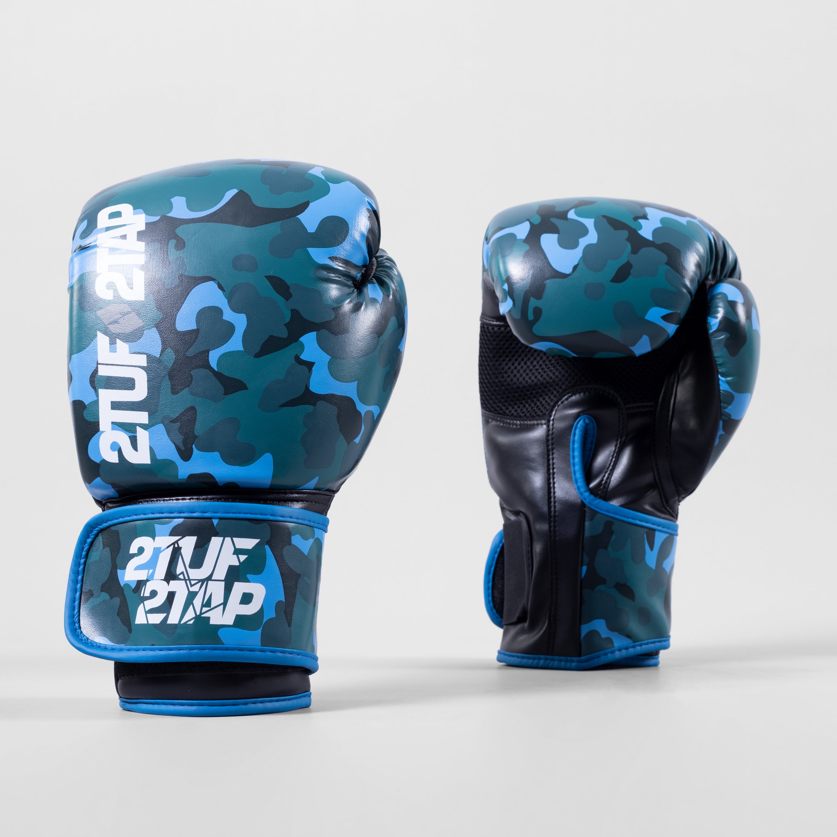 'Urban Camo' Boxing Gloves - Blue/Black 2TUF2TAP