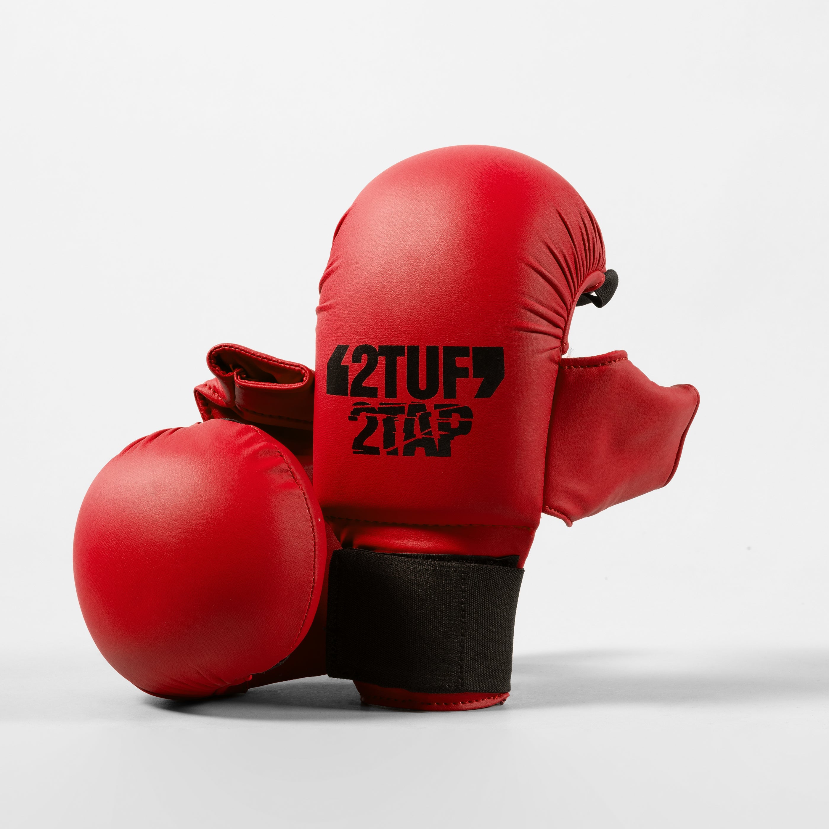 'Anzen' Karate Gloves - Thumb - Red/Black 2TUF2TAP