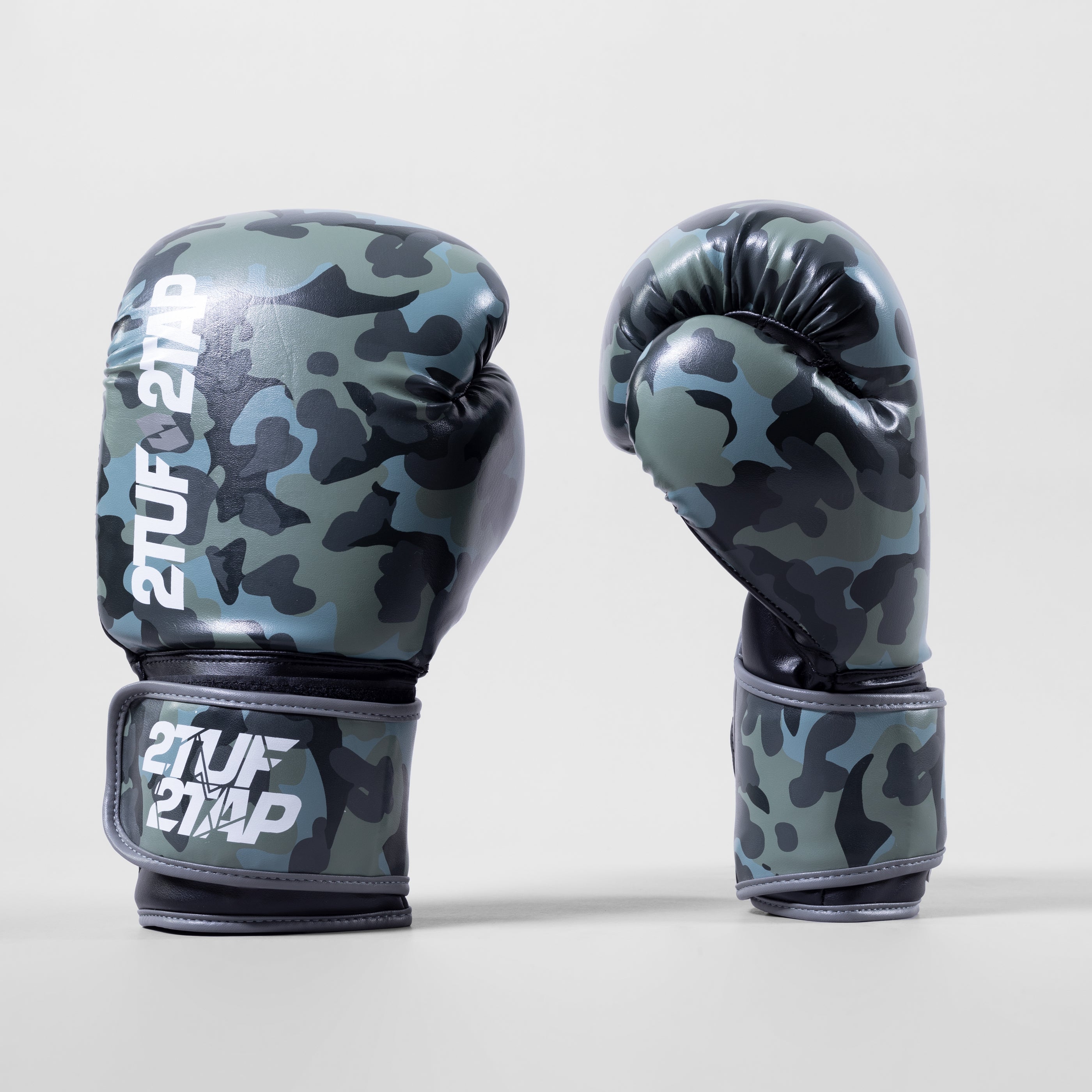 'Urban Camo' Boxing Gloves - Grey/Black 2TUF2TAP