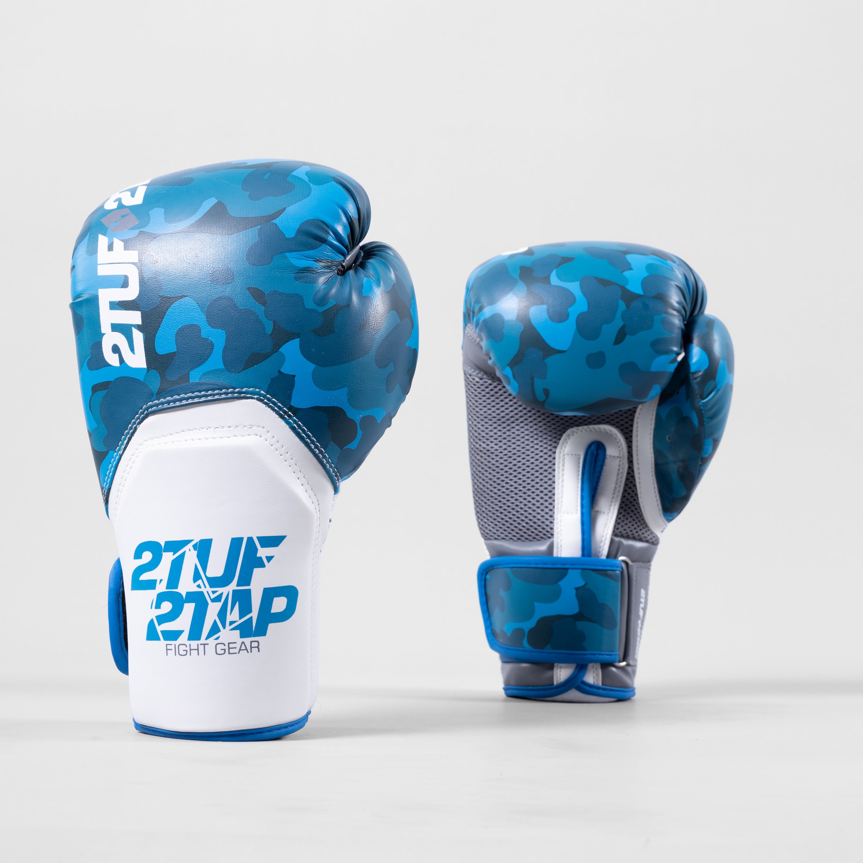 'Camo Elite' Boxing Gloves - Blue/White 2TUF2TAP