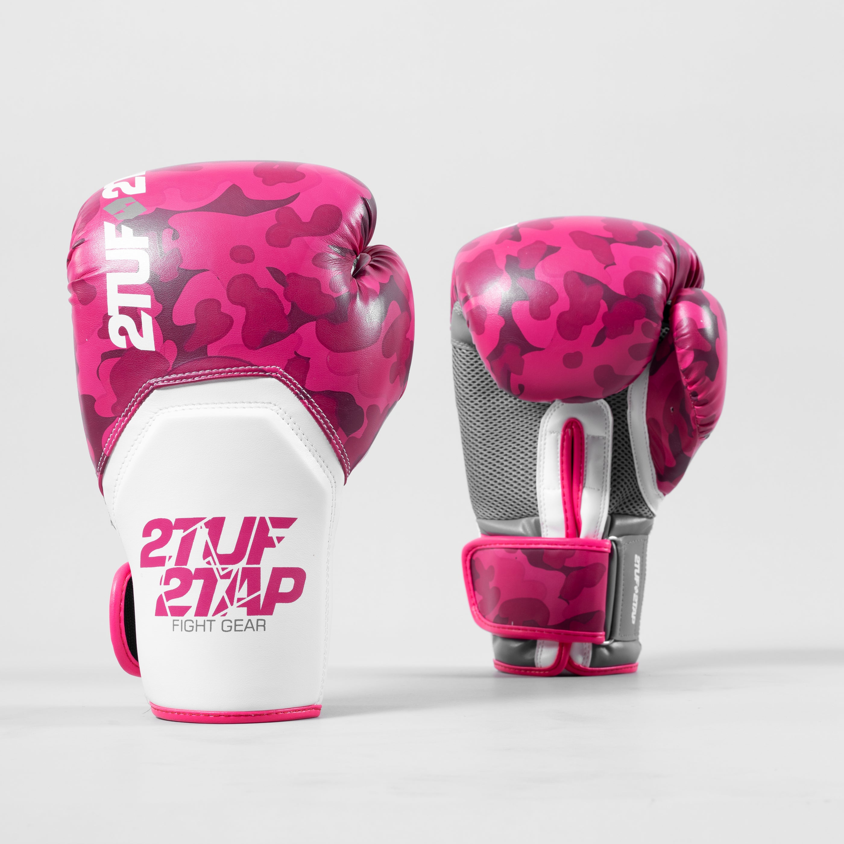 'Camo Elite' Boxing Gloves - Pink/White 2TUF2TAP