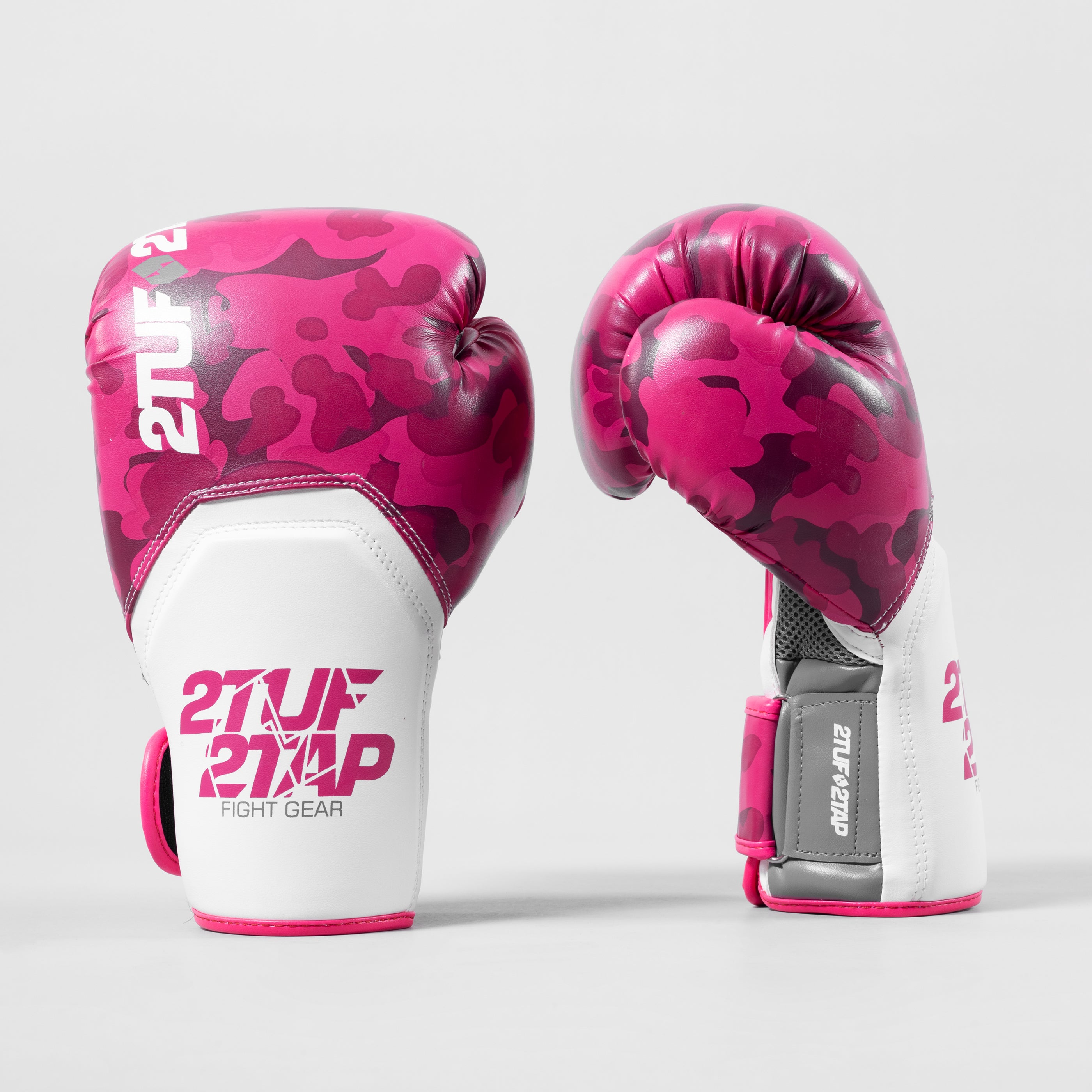 'Camo Elite' Boxing Gloves - Pink/White 2TUF2TAP