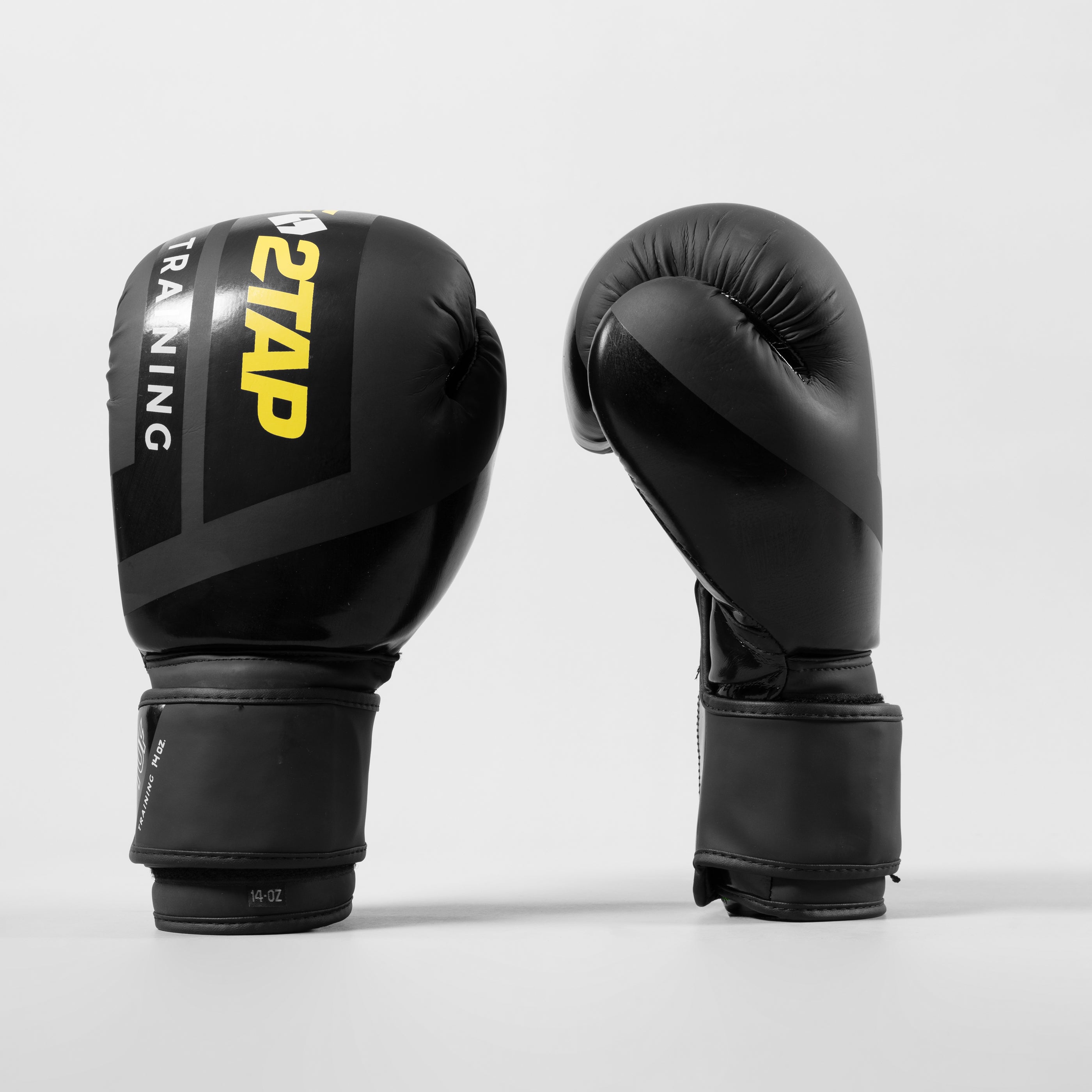 'Sting' Boxing Gloves - Black/Yellow 2TUF2TAP