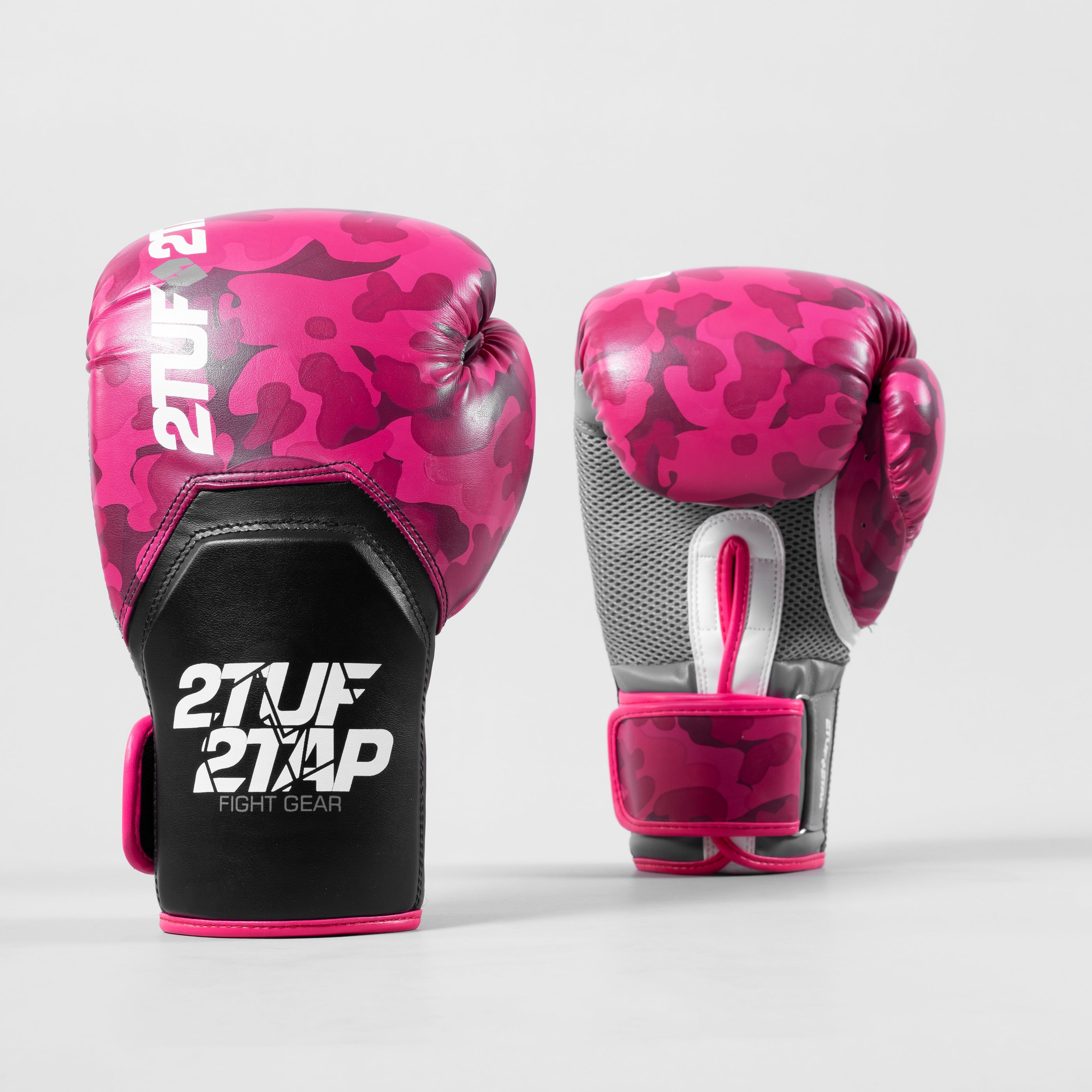 'Camo Elite' Boxing Gloves - Pink/Black 2TUF2TAP