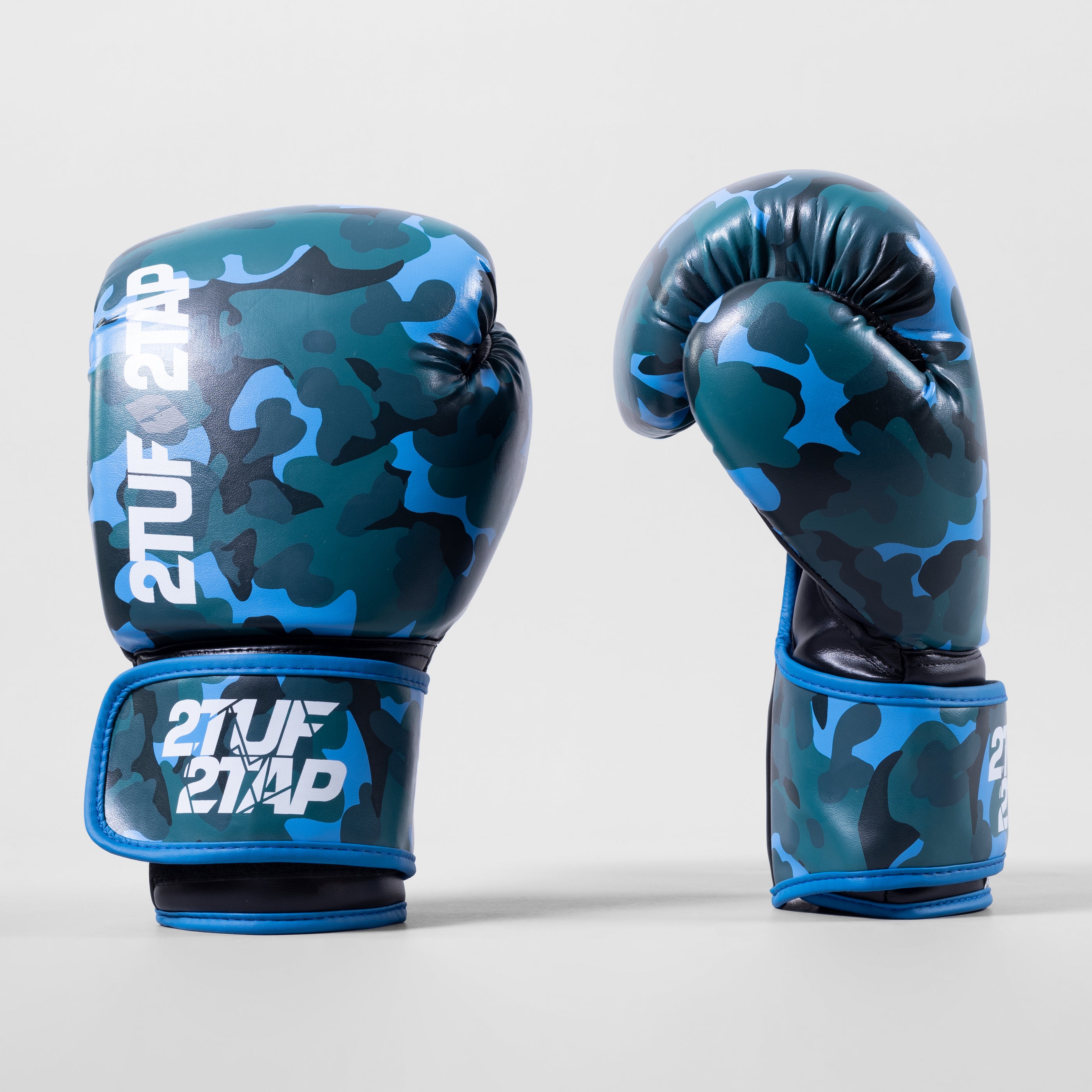 'Urban Camo' Boxing Gloves - Blue/Black 2TUF2TAP