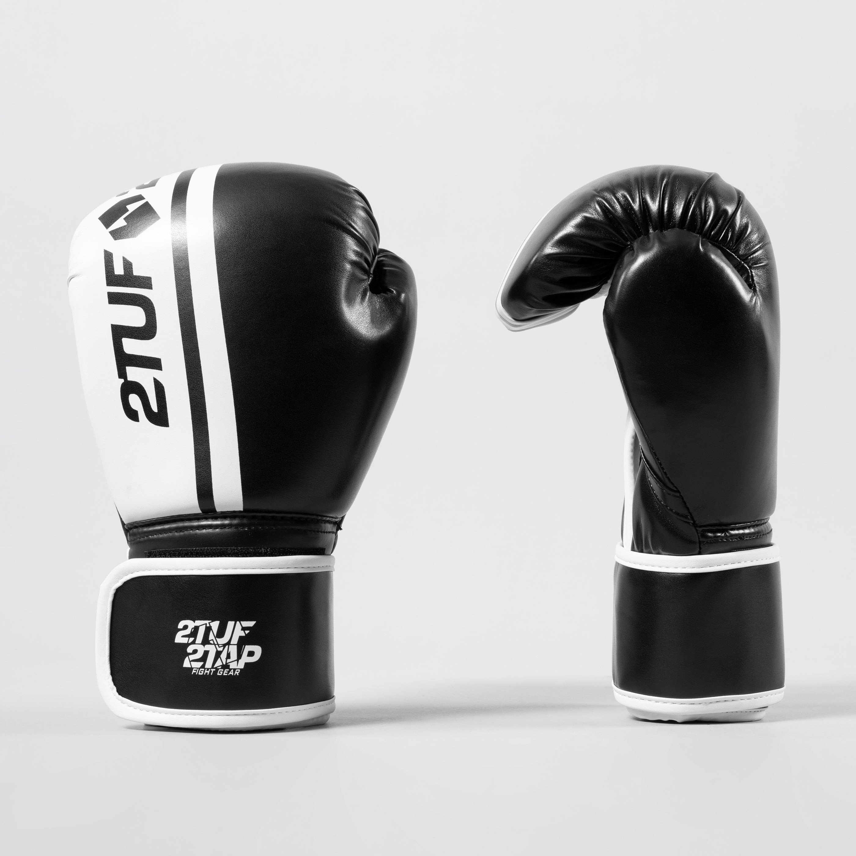 'Hit' Boxing Gloves - Black/White 2TUF2TAP