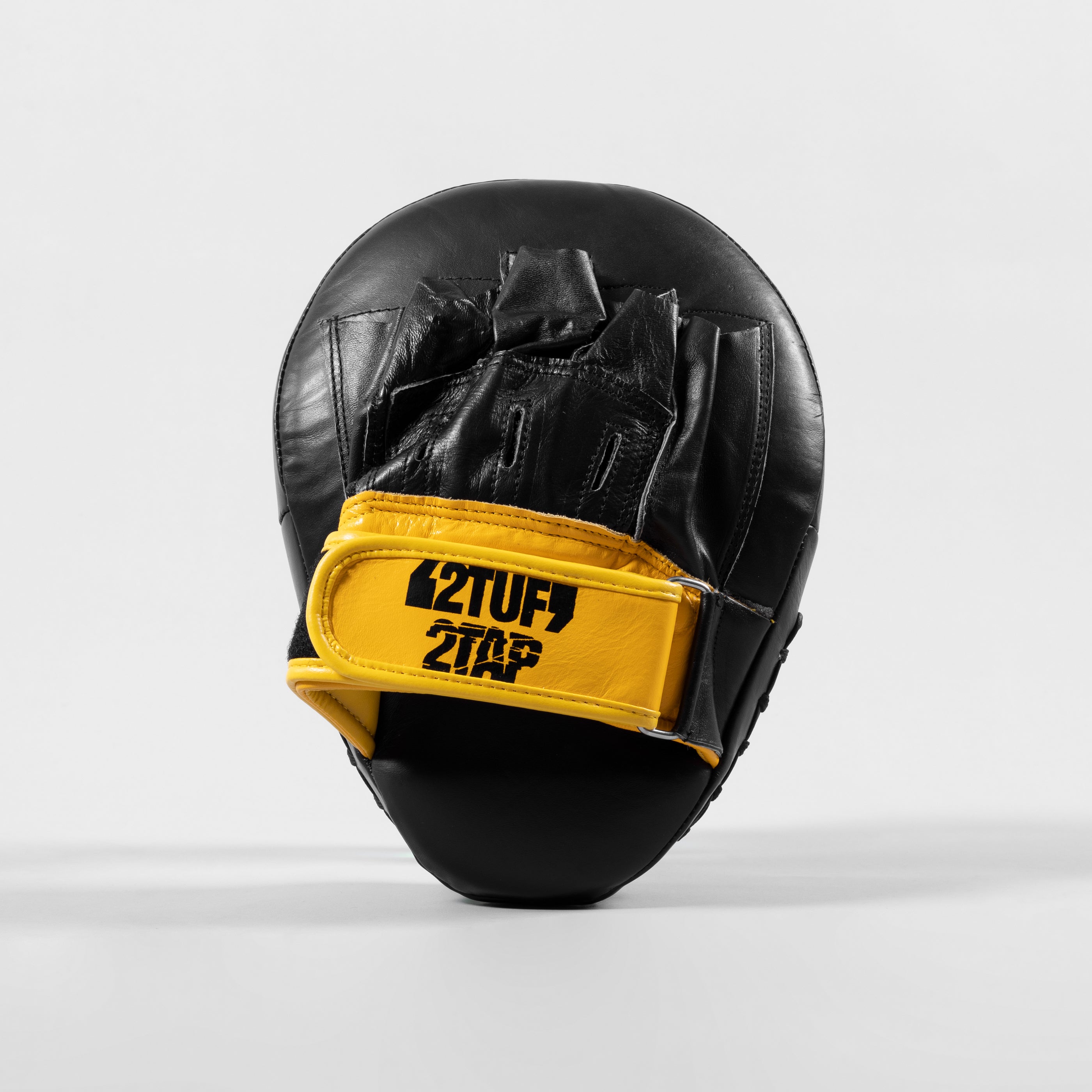 'Fracture' Focus Mitts - Genuine Leather - Black/Yellow 2TUF2TAP