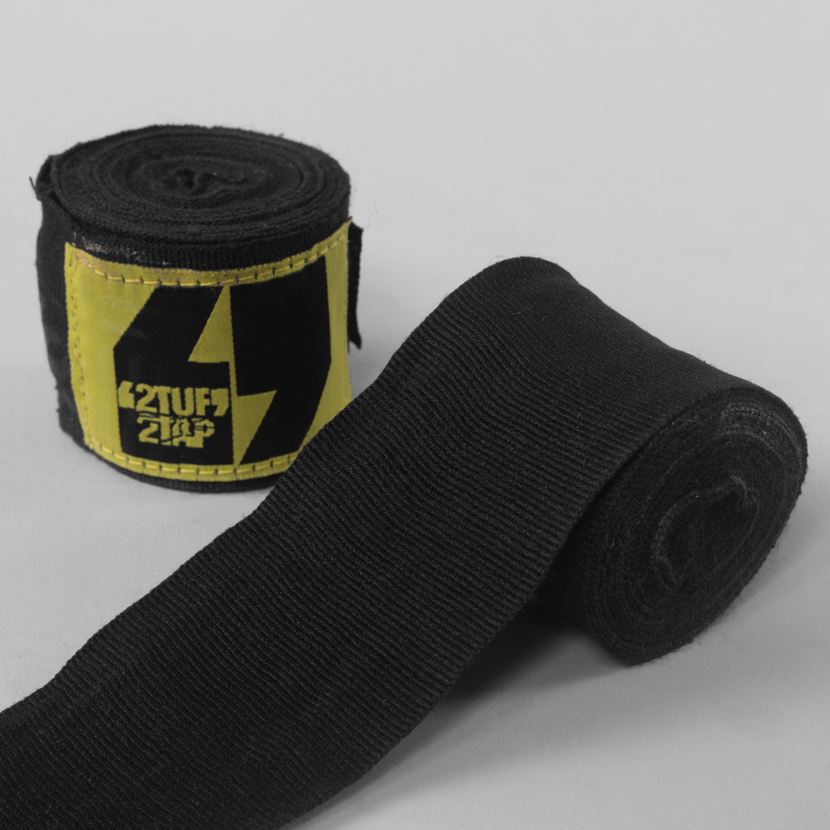 'Strykr' Boxing Hand Wraps - Black/Yellow 2TUF2TAP