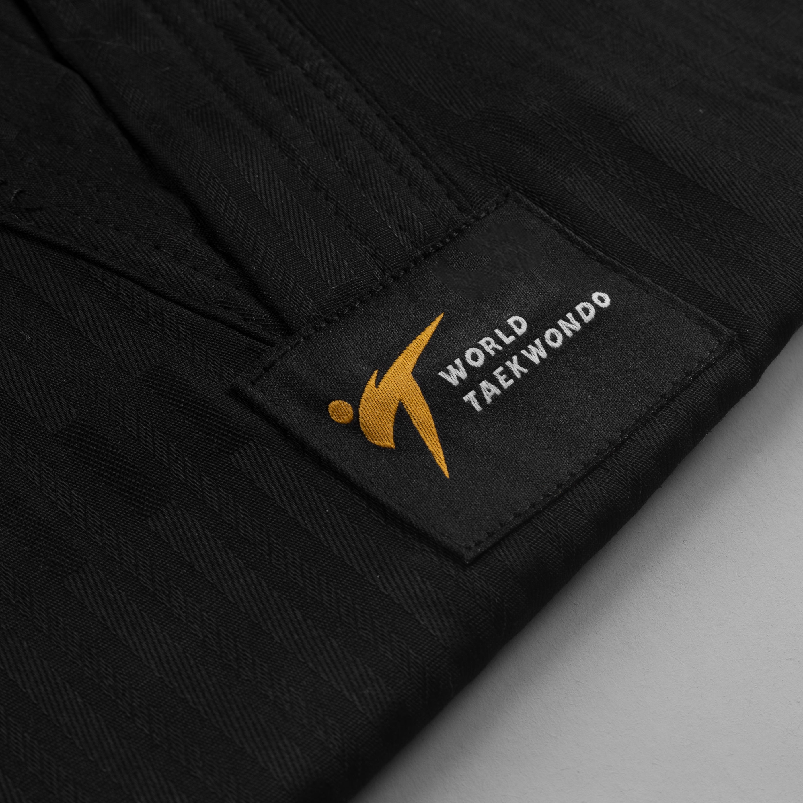 'Vintage' Taekwondo Dobok Uniform - Black/Yellow 2TUF2TAP