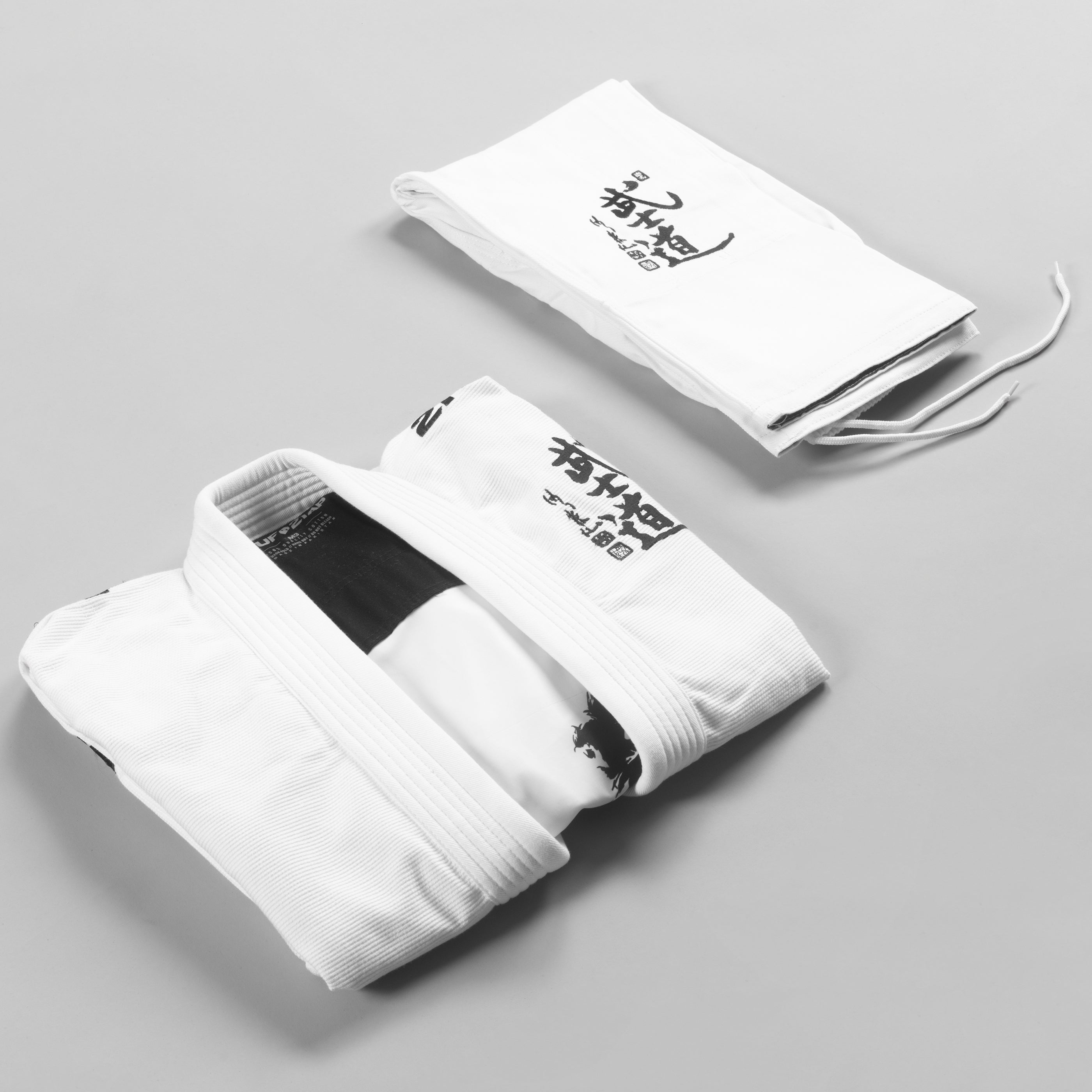 'Musashi' Jiu-Jitsu Gi Uniform - White/Black 2TUF2TAP