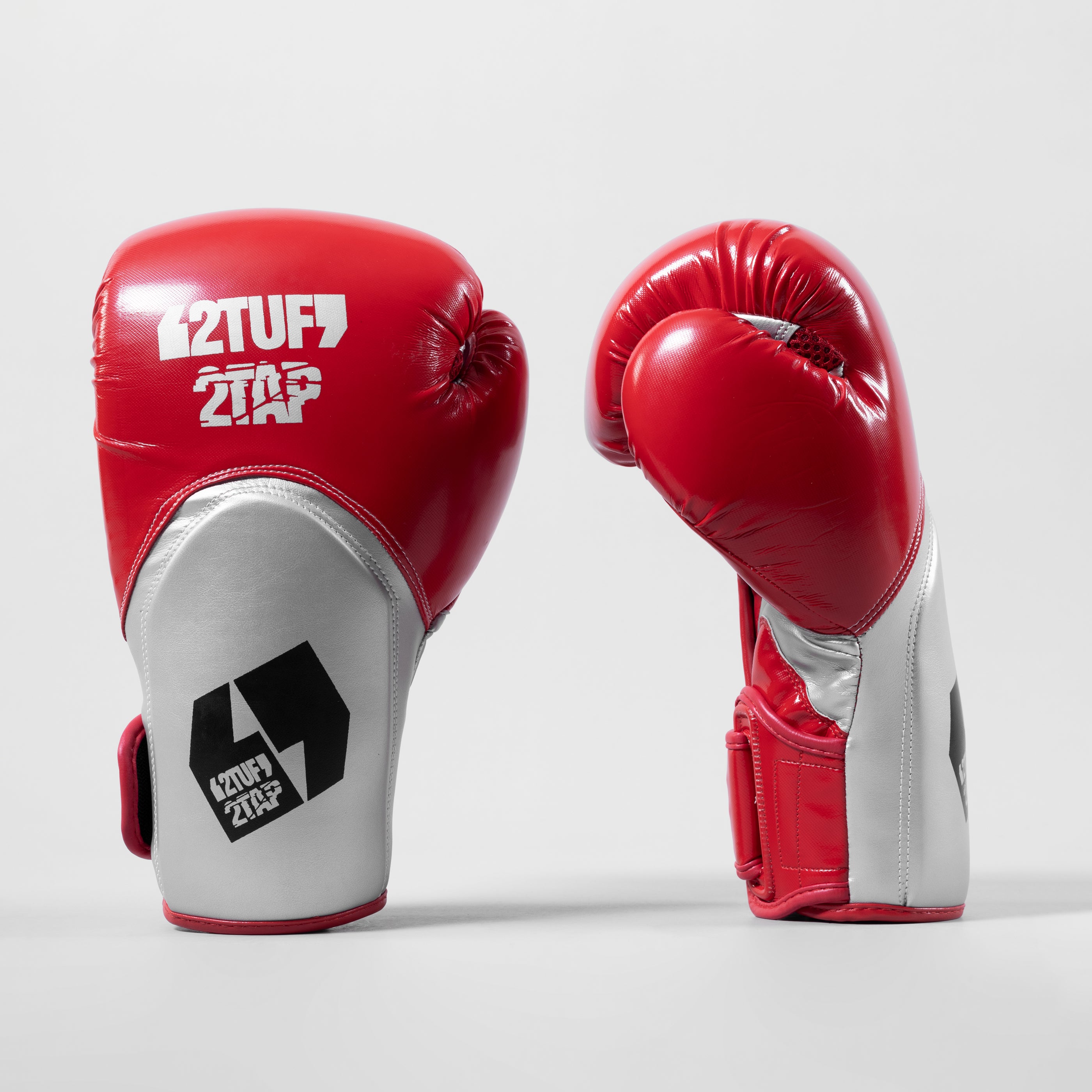 'Marauder' Boxing Gloves - Red/Silver 2TUF2TAP
