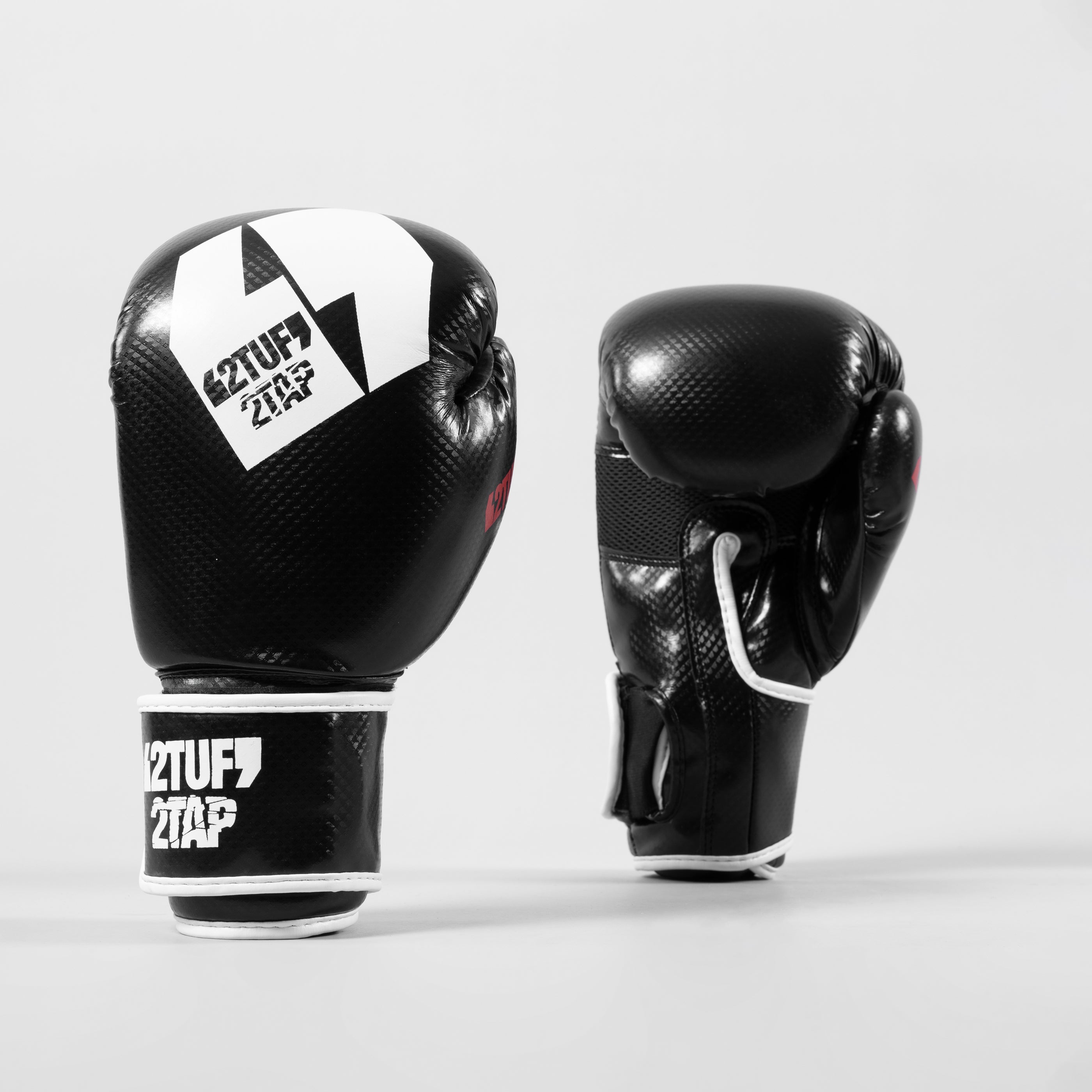 'Vintage' Boxing Gloves - Black/White 2TUF2TAP