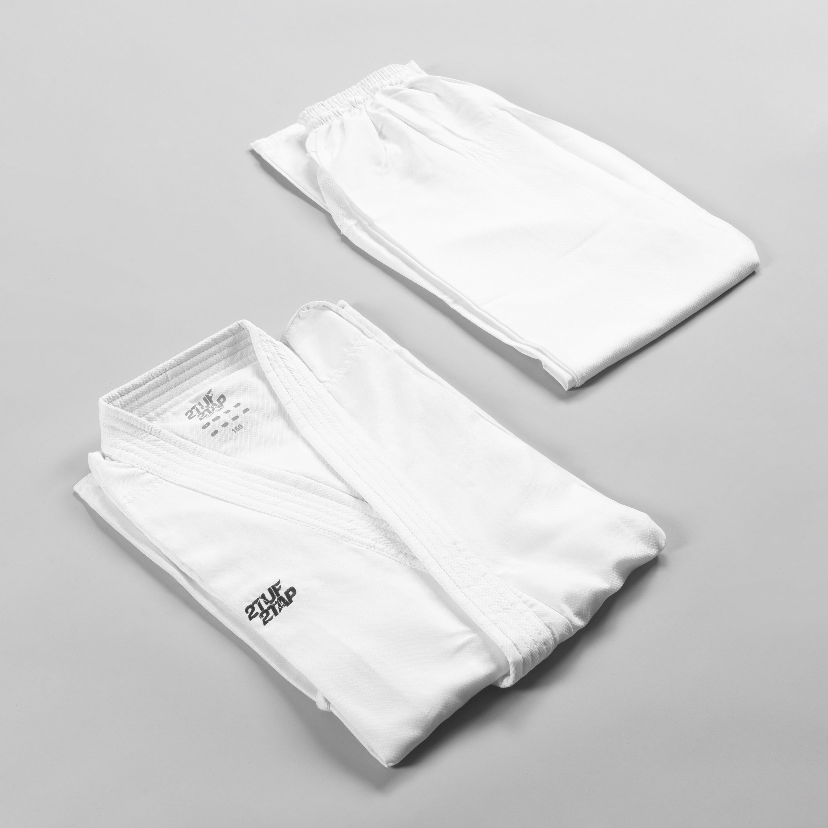 'Kumite Pro' Karate Gi Uniform - White/Black 2TUF2TAP