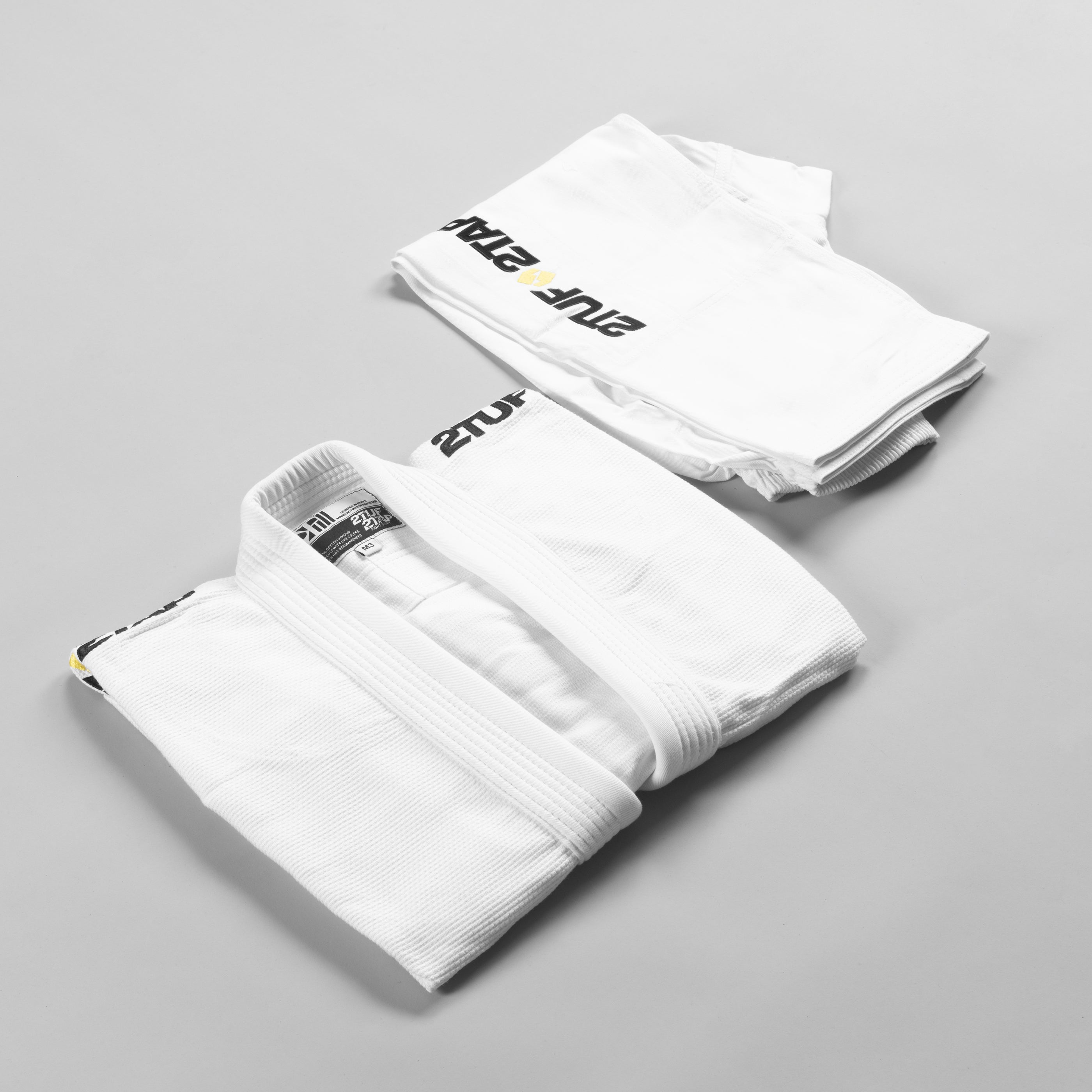 'Base' Jiu-Jitsu Gi Uniform - White/Yellow 2TUF2TAP