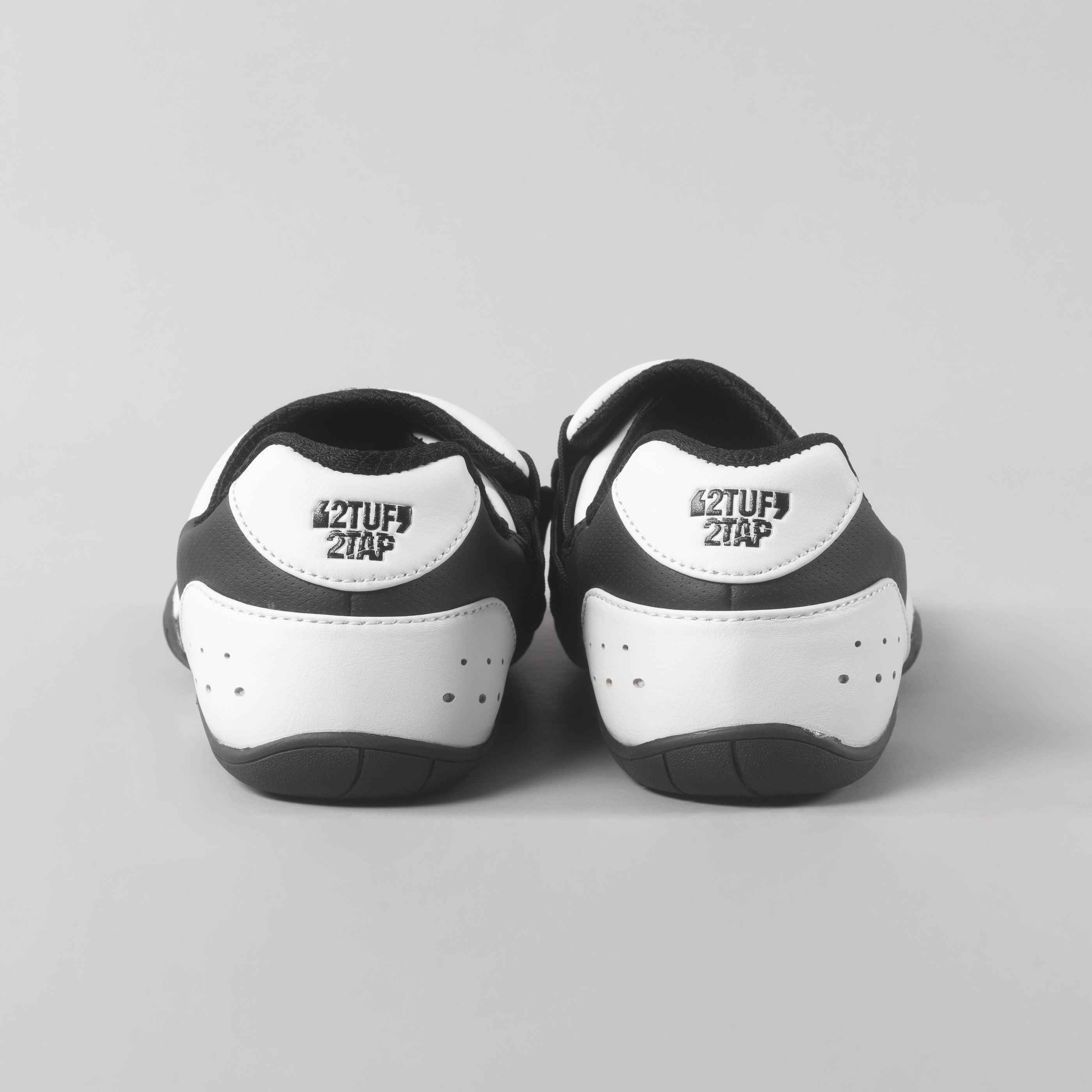 'Velocity' Taekwondo Training Shoes - White/Black 2TUF2TAP