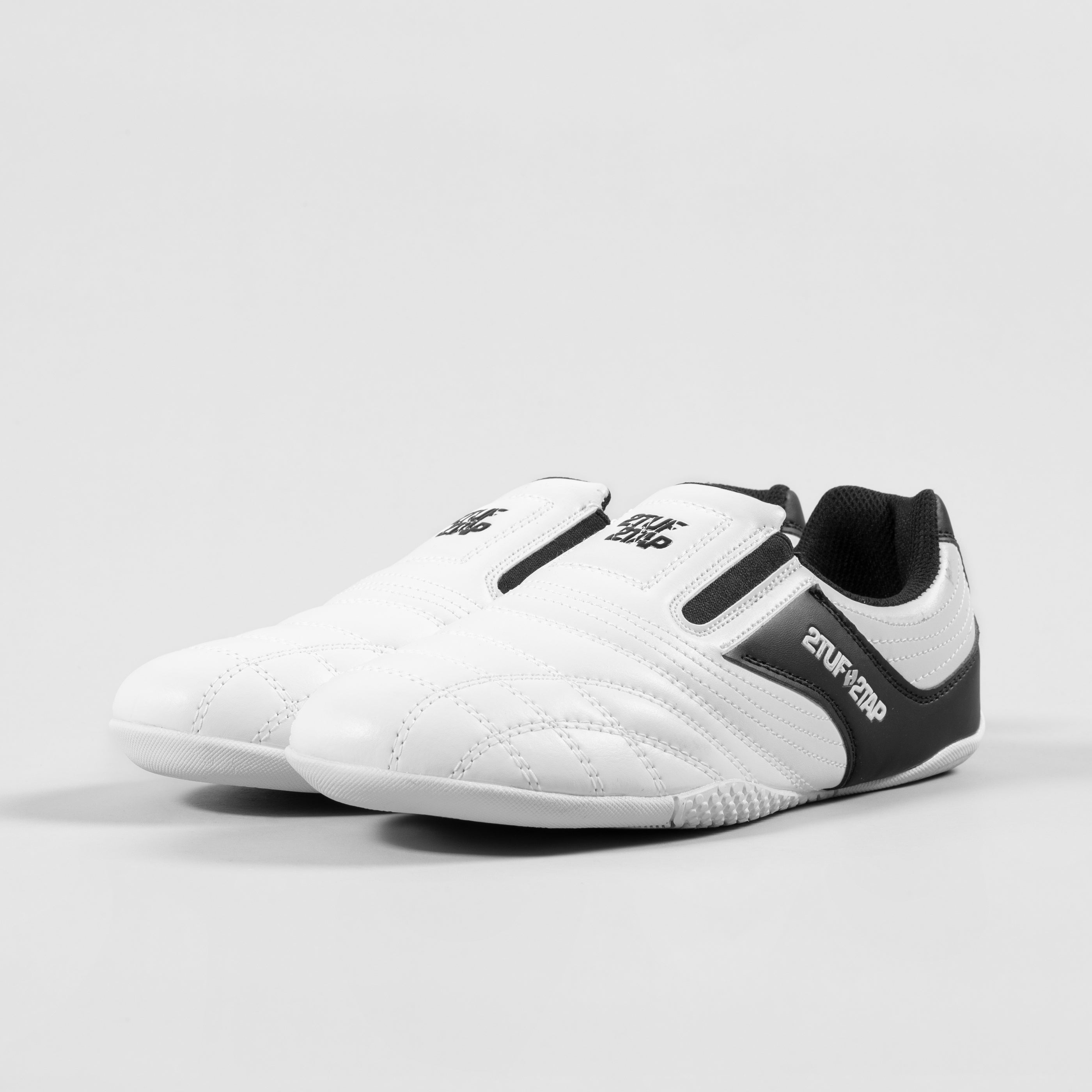 'Tempo' Taekwondo Training Shoes - White/Black 2TUF2TAP