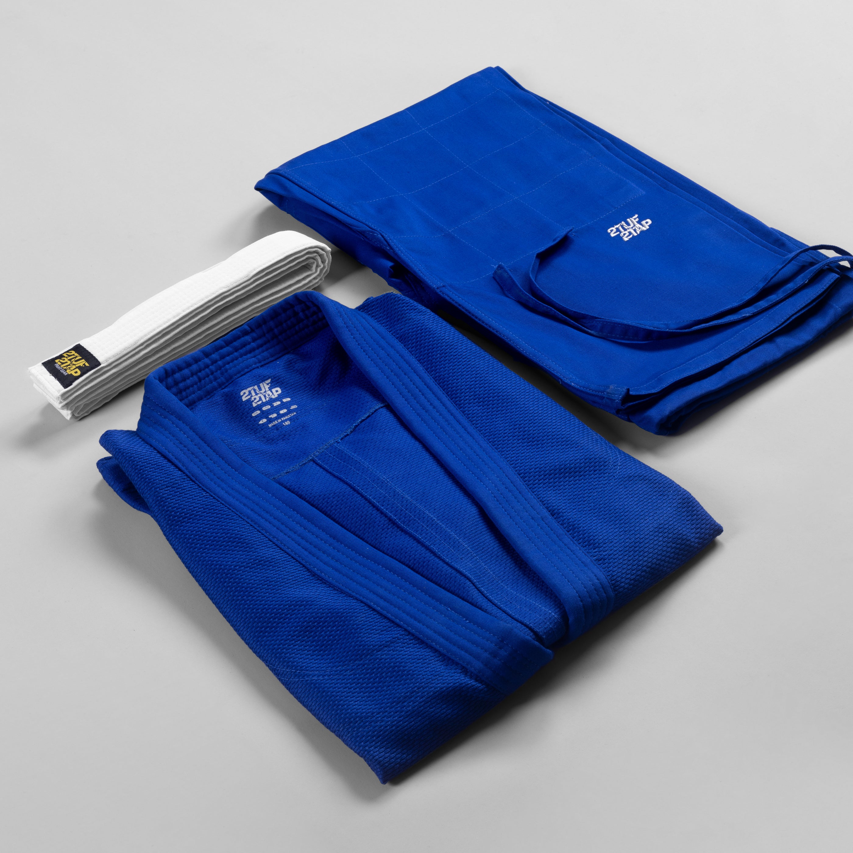 'Sukasu' Judo Uniform - Judogi - 250 Grams - Blue/White 2TUF2TAP