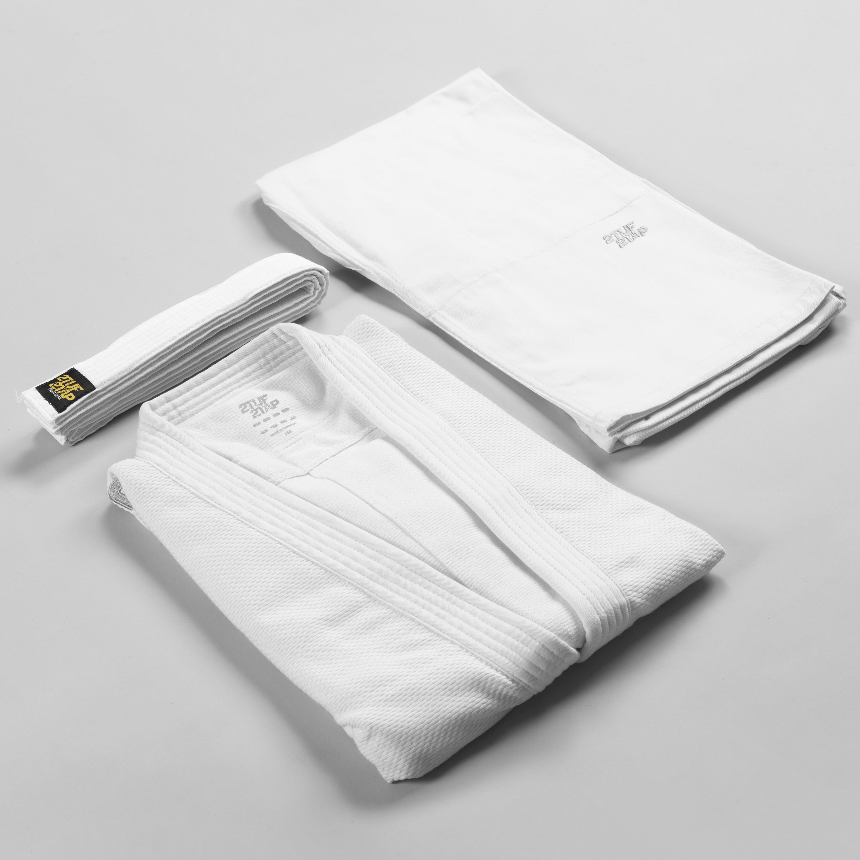 'Katame' Judo Uniform - Judogi - 500 Grams - White/Silver 2TUF2TAP